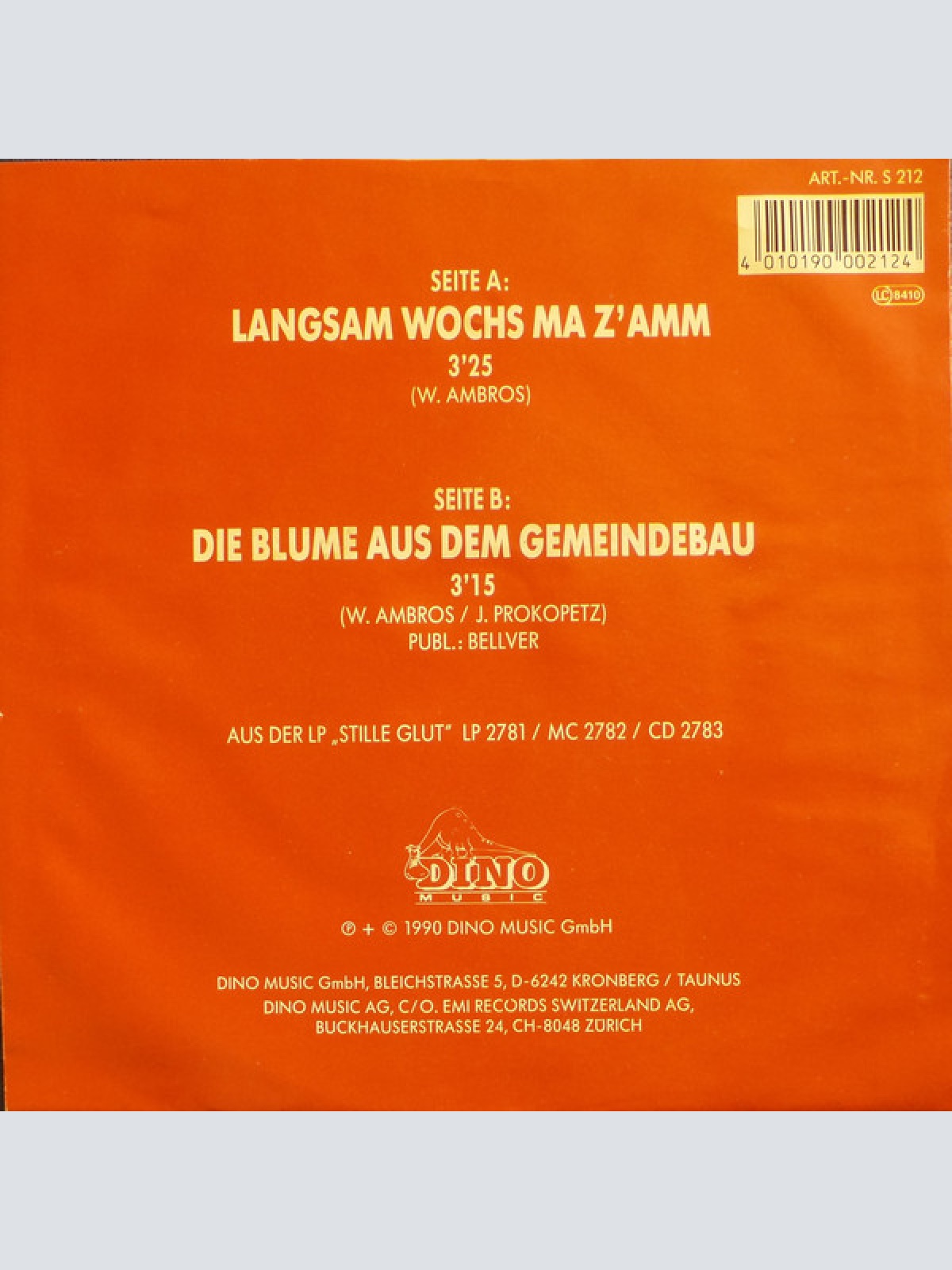 Vinyl / W. Ambros*, № 1* - Langsam Wochs Ma Z'amm