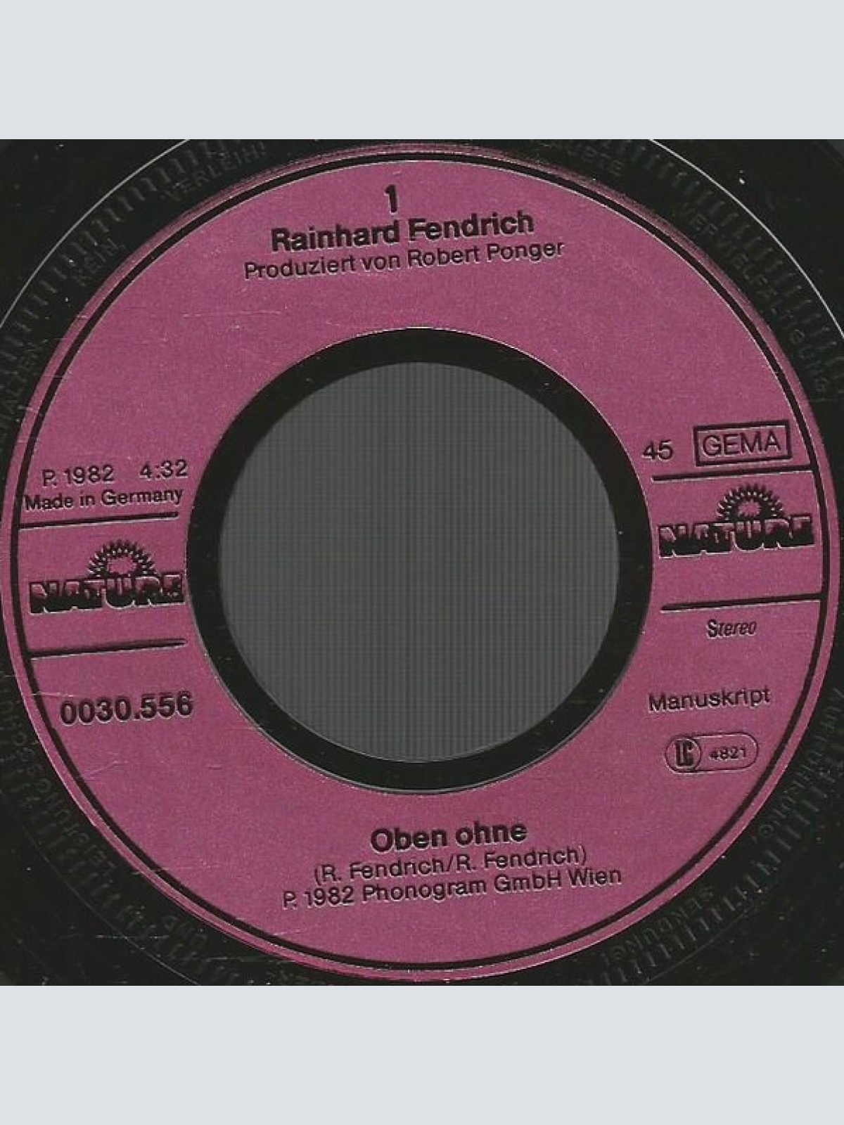 Vinyl / Rainhard Fendrich - Oben Ohne