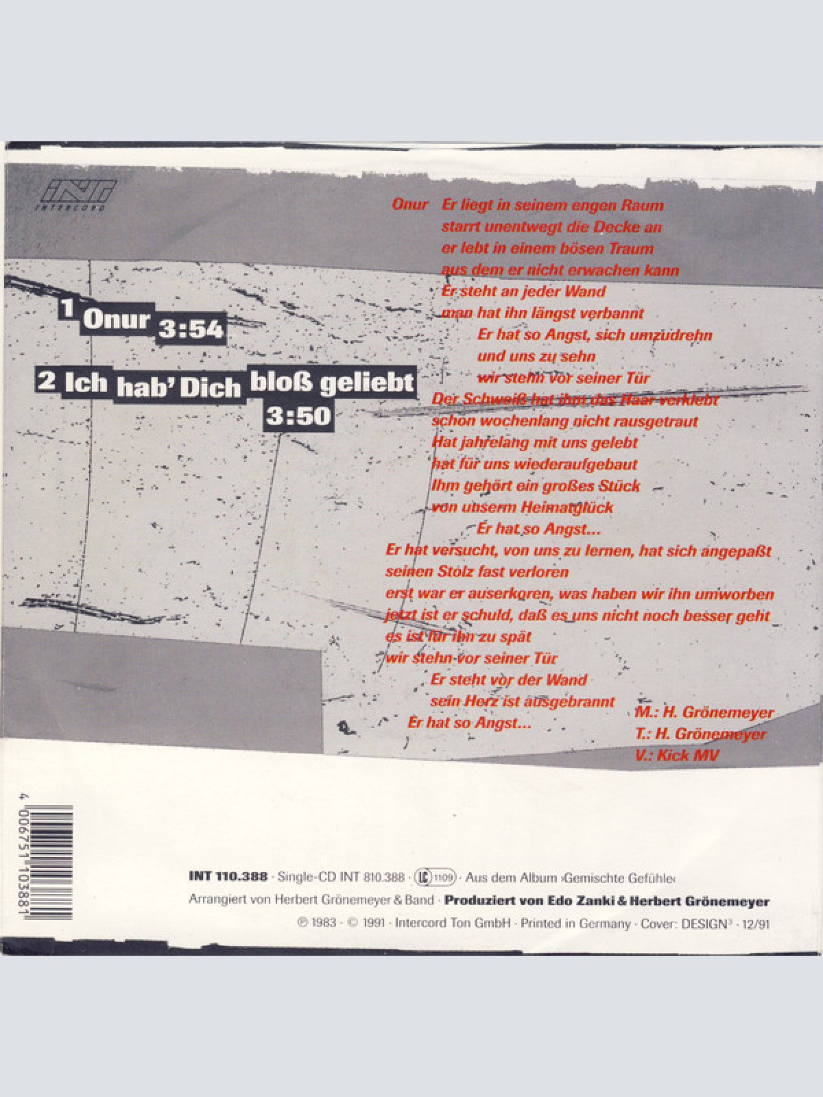 Vinyl / Herbert Grönemeyer - Onur