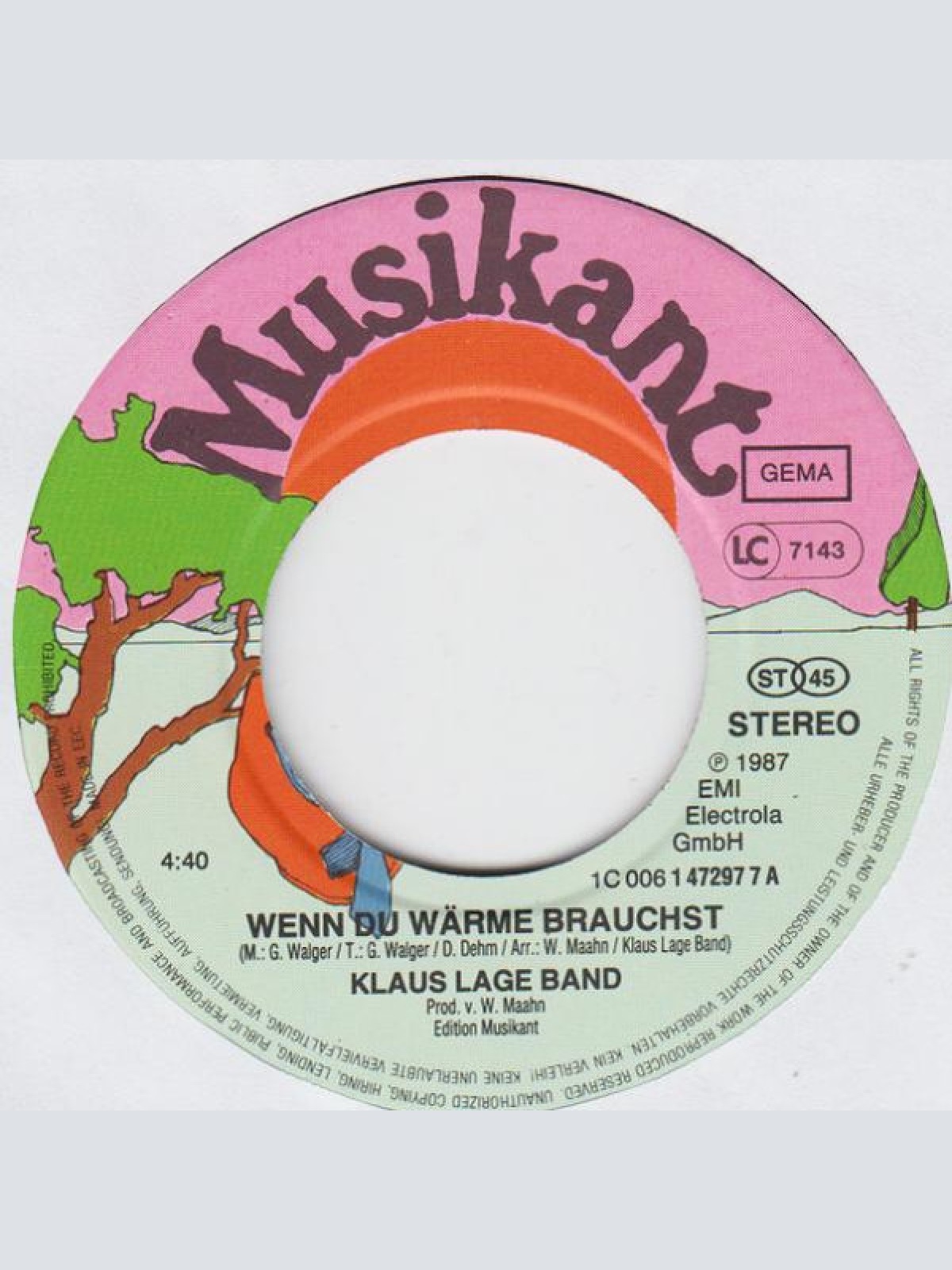 Vinyl / Klaus Lage Band - Wenn Du Wärme Brauchst