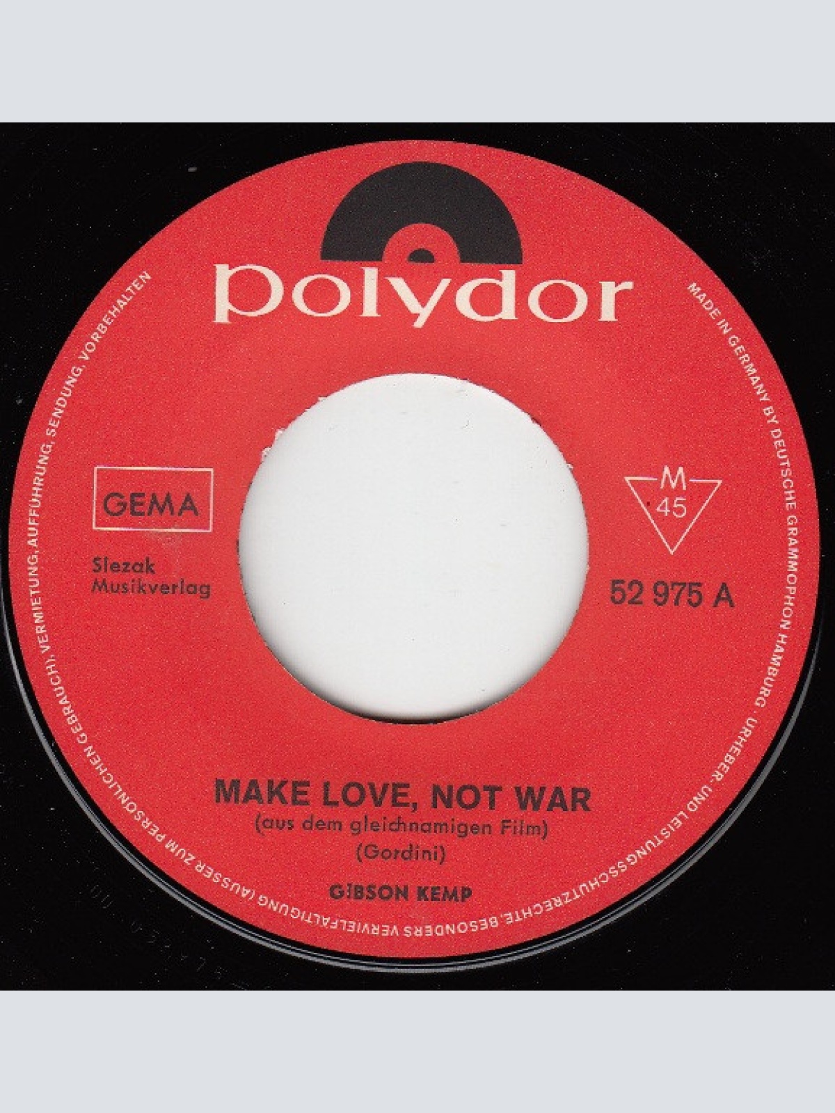 Vinyl / Gibson Kemp - Make Love Not War