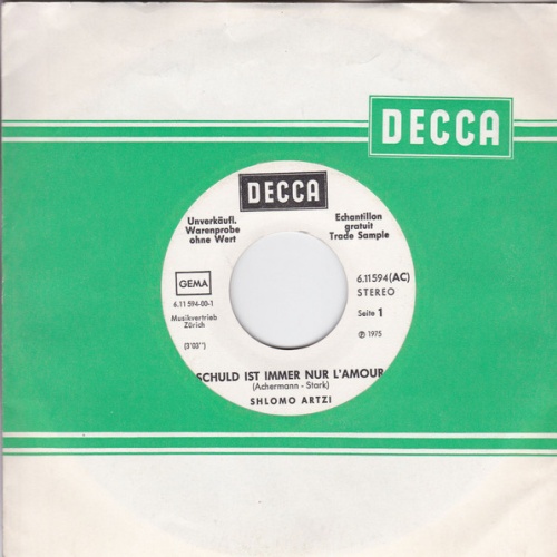 Vinyl / Shlomo Artzi - Schuld Ist Immer Nur L'amour