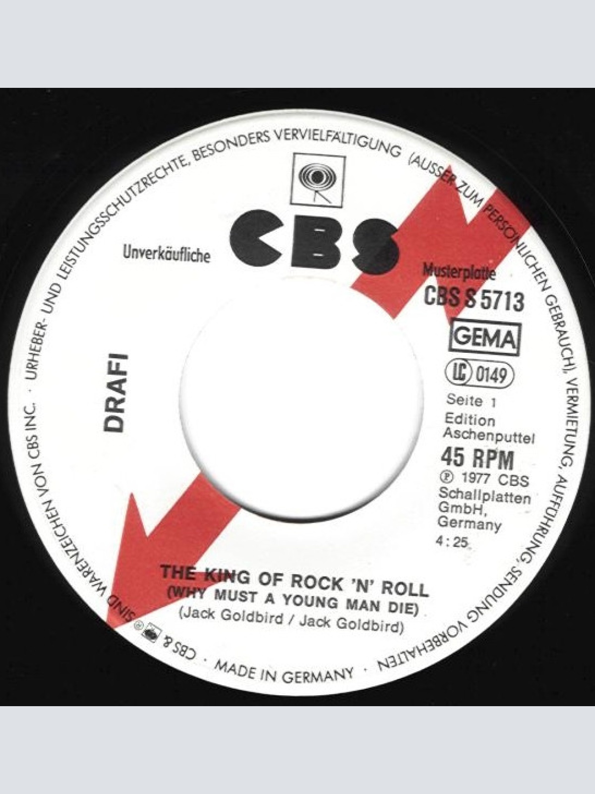 Vinyl / Drafi* - The King Of Rock 'n' Roll (Why Must A Young Man Die)