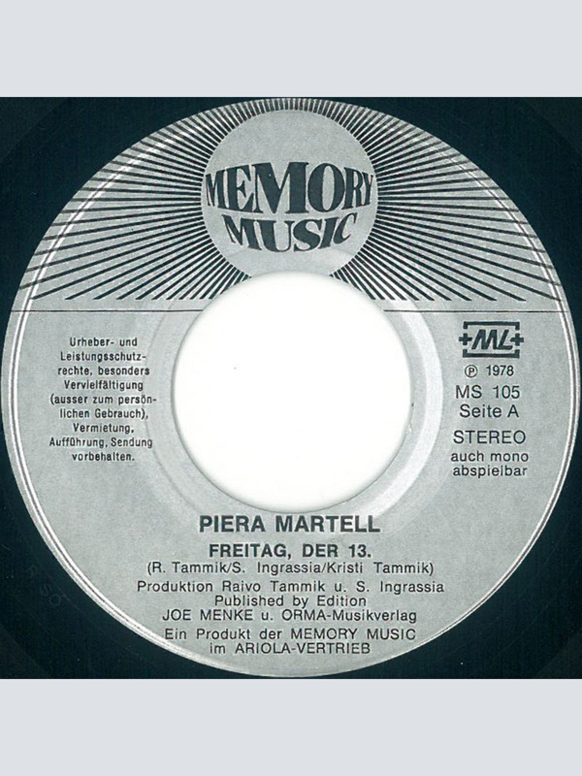 Vinyl / Piera Martell - Freitag Der 13. / Exotica