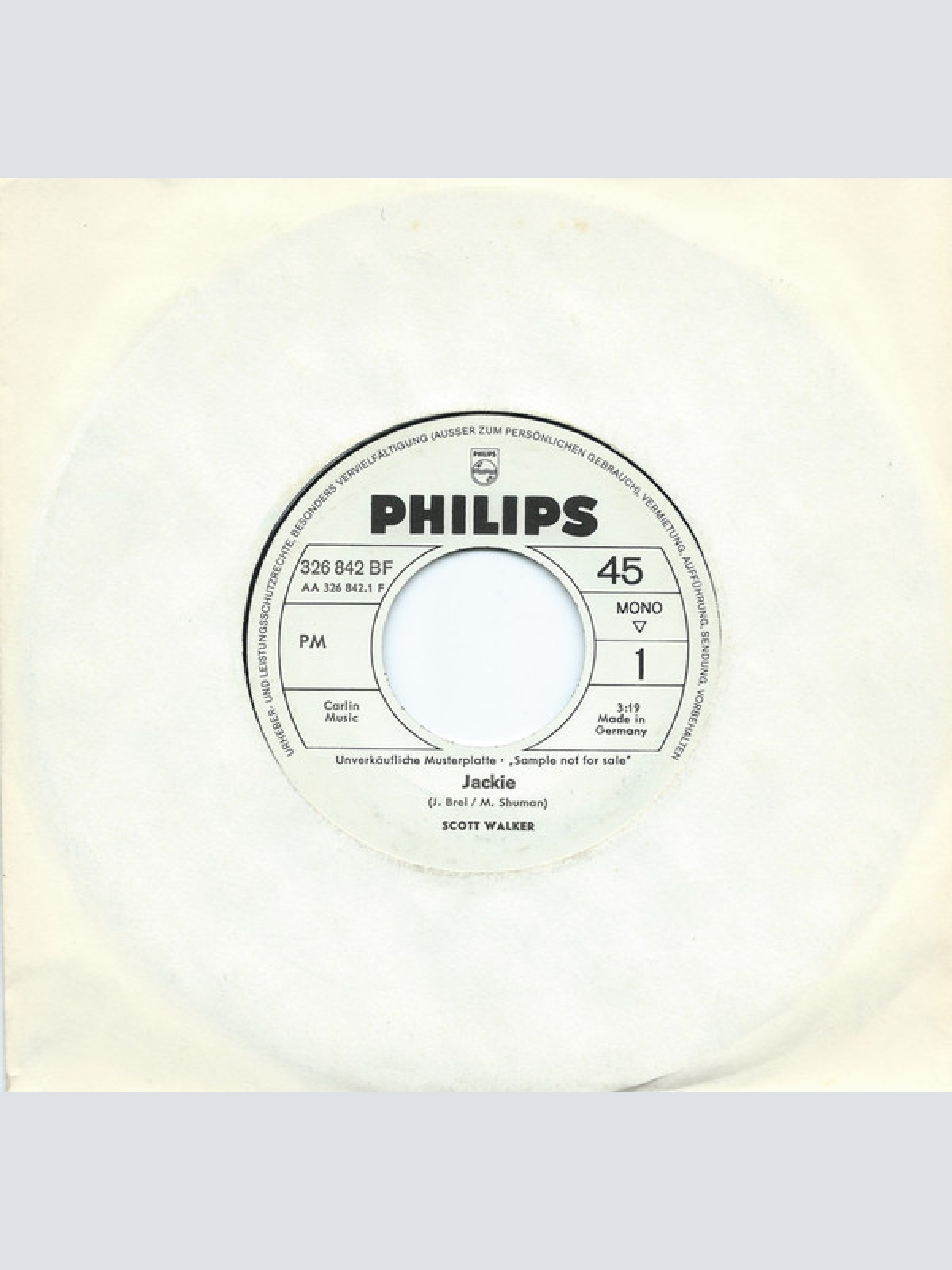 Vinyl / Scott Walker - Jackie