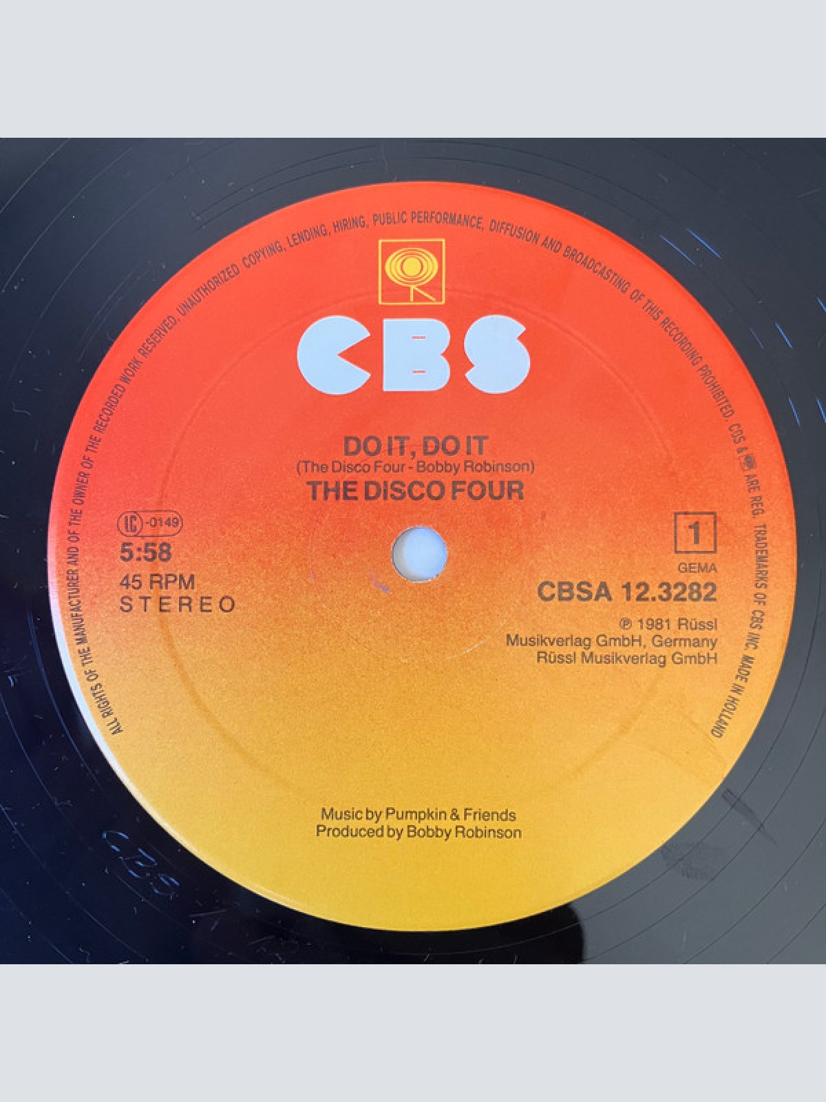 Vinyl / The Disco Four* - Do It, Do It