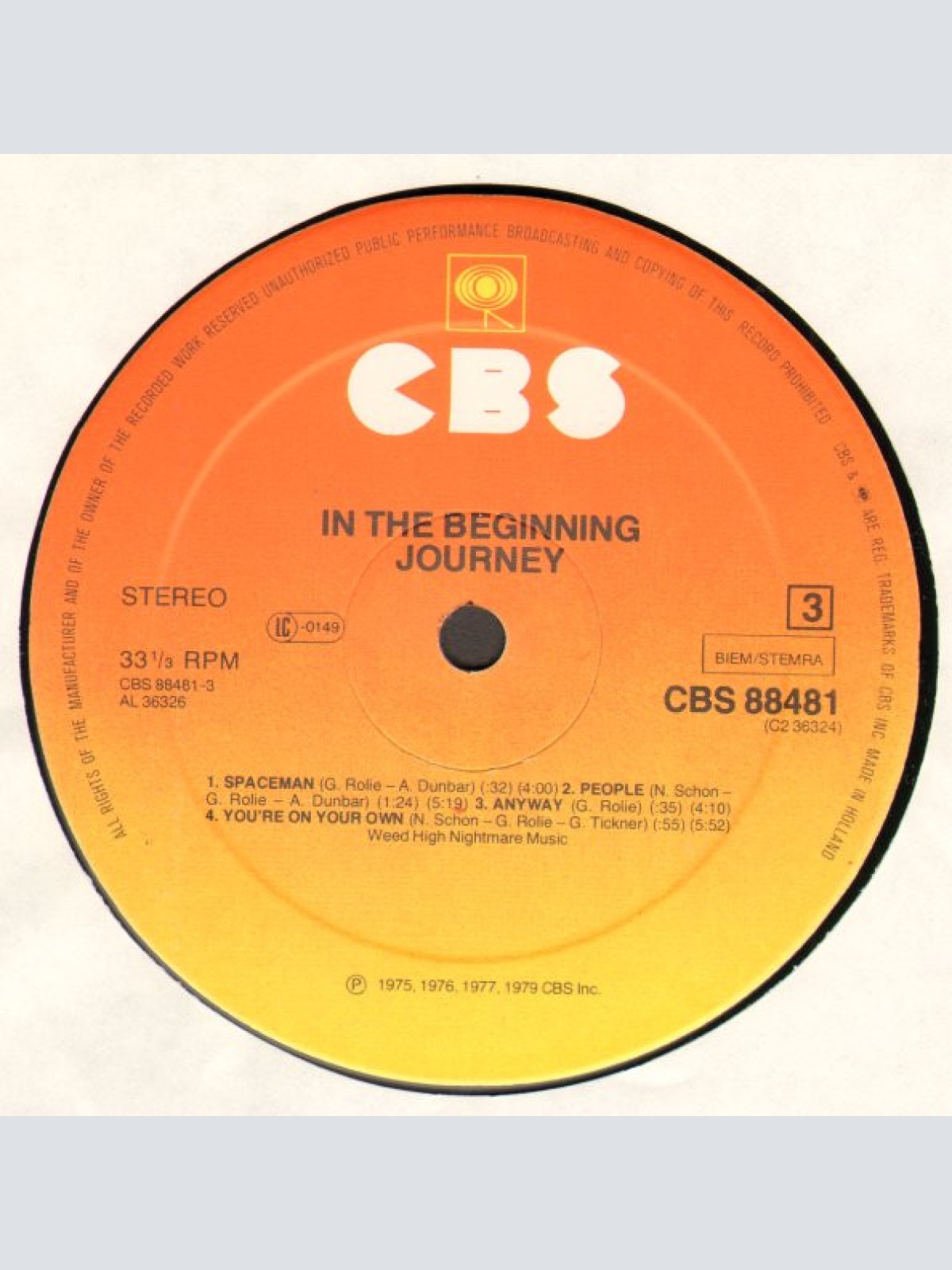 Vinyl / Journey - In The Beginning  1975-1977