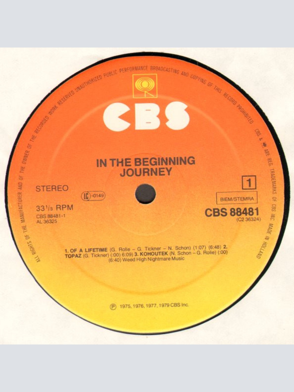 Vinyl / Journey - In The Beginning  1975-1977