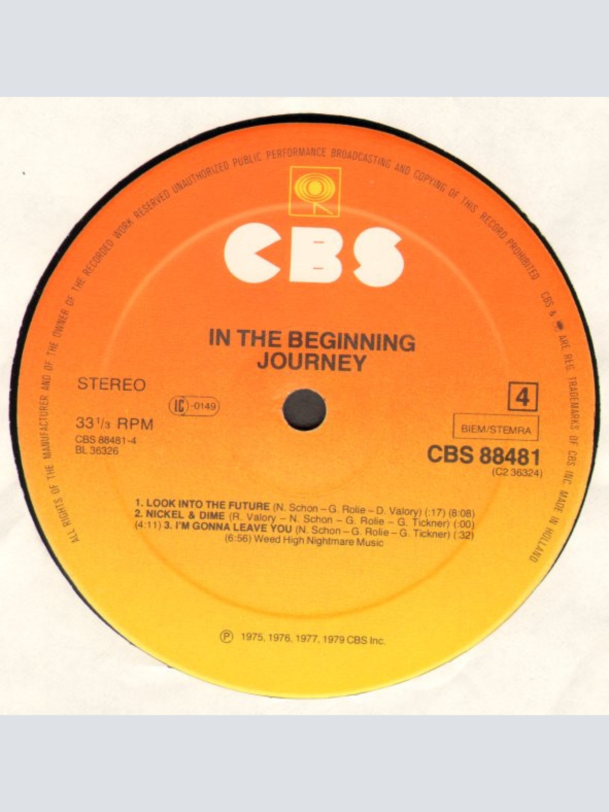 Vinyl / Journey - In The Beginning  1975-1977