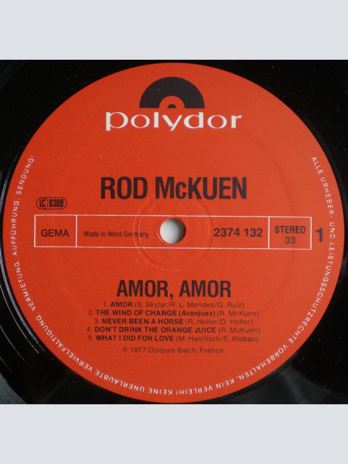 Vinyl / Rod McKuen - Amor, Amor  Slide...Easy In