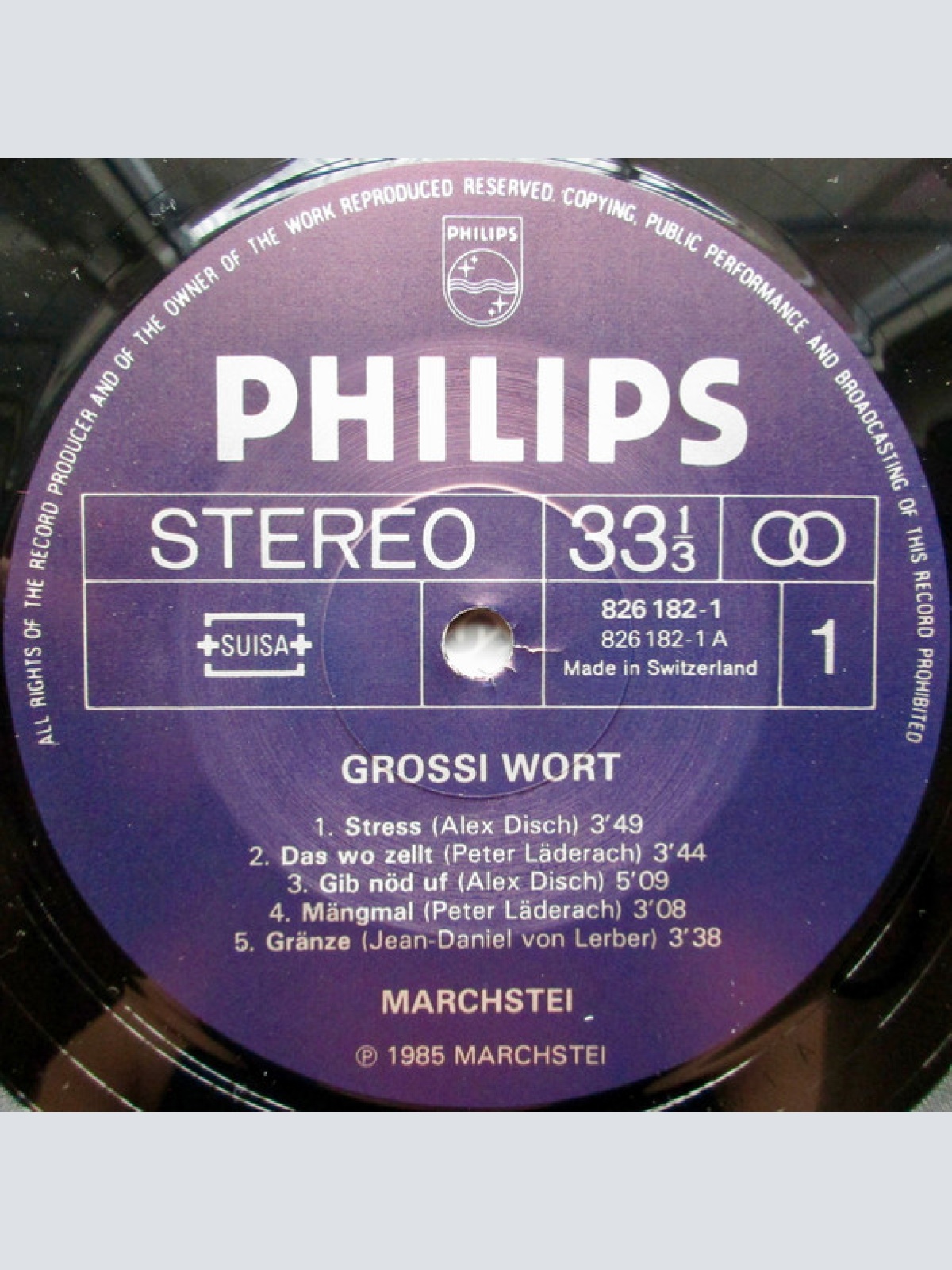 Vinyl / Marchstei - Grossi Wort