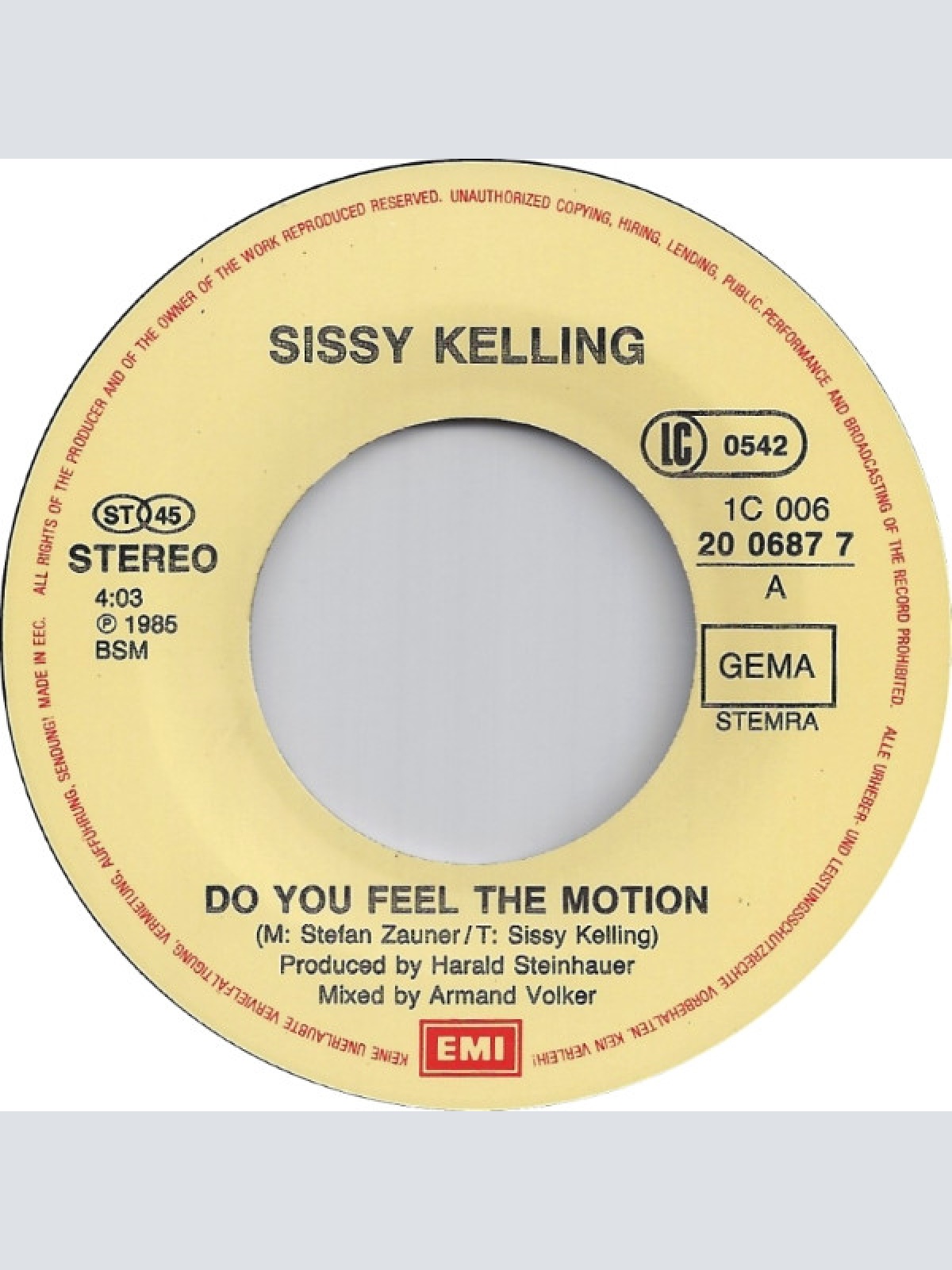 Vinyl / Sissy Kelling - Do You Feel The Motion