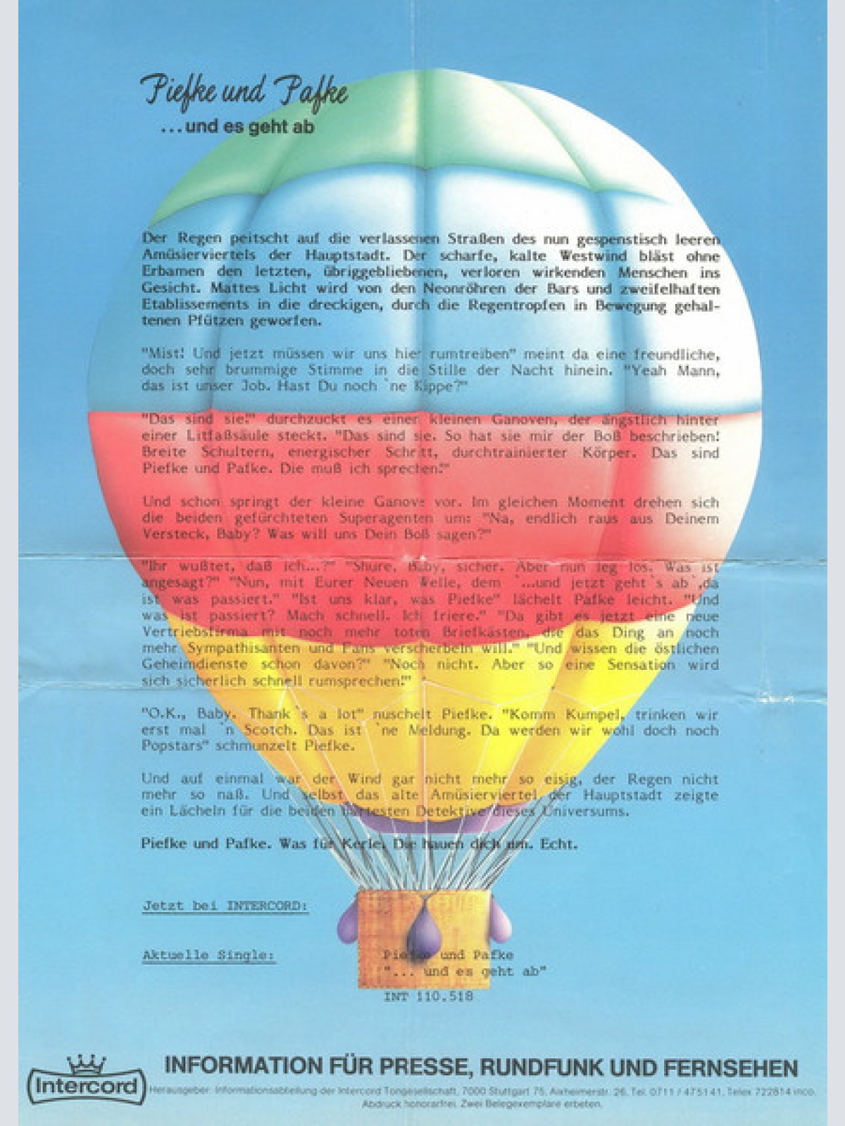 Vinyl / Piefke Und Pafke Und Die Jungs Aus Der Dunkelkammer* - ...Und Es Geht Ab