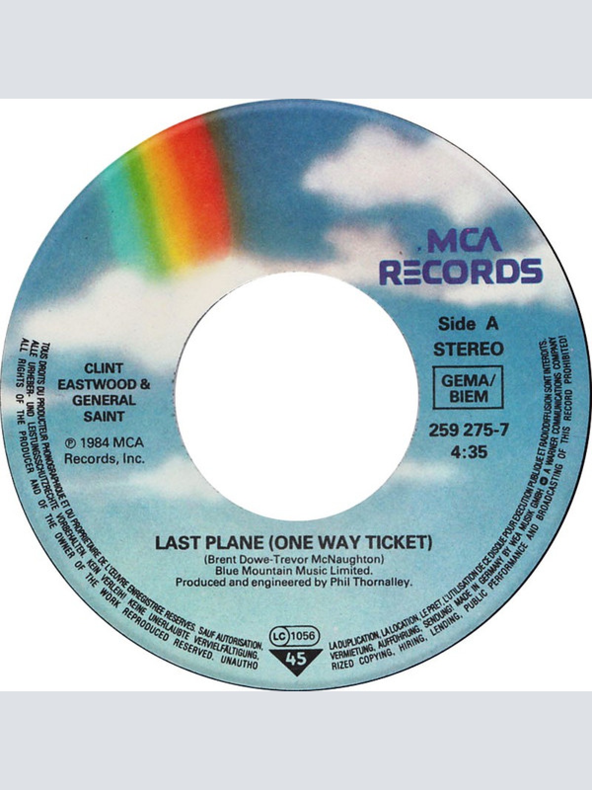 Vinyl / Clint Eastwood & General Saint* - Last Plane (One Way Ticket)