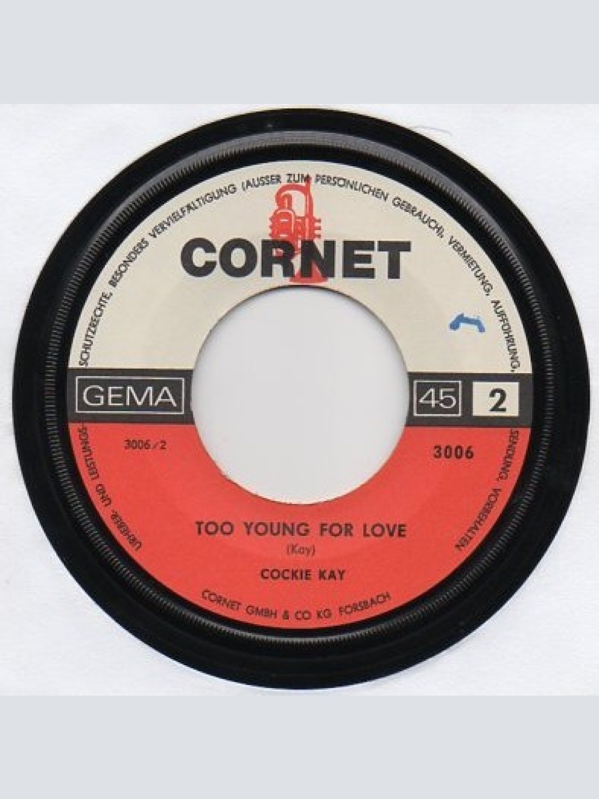 Vinyl / Cockie Kay - Too Young For Love / Prisoner Of The Bottle