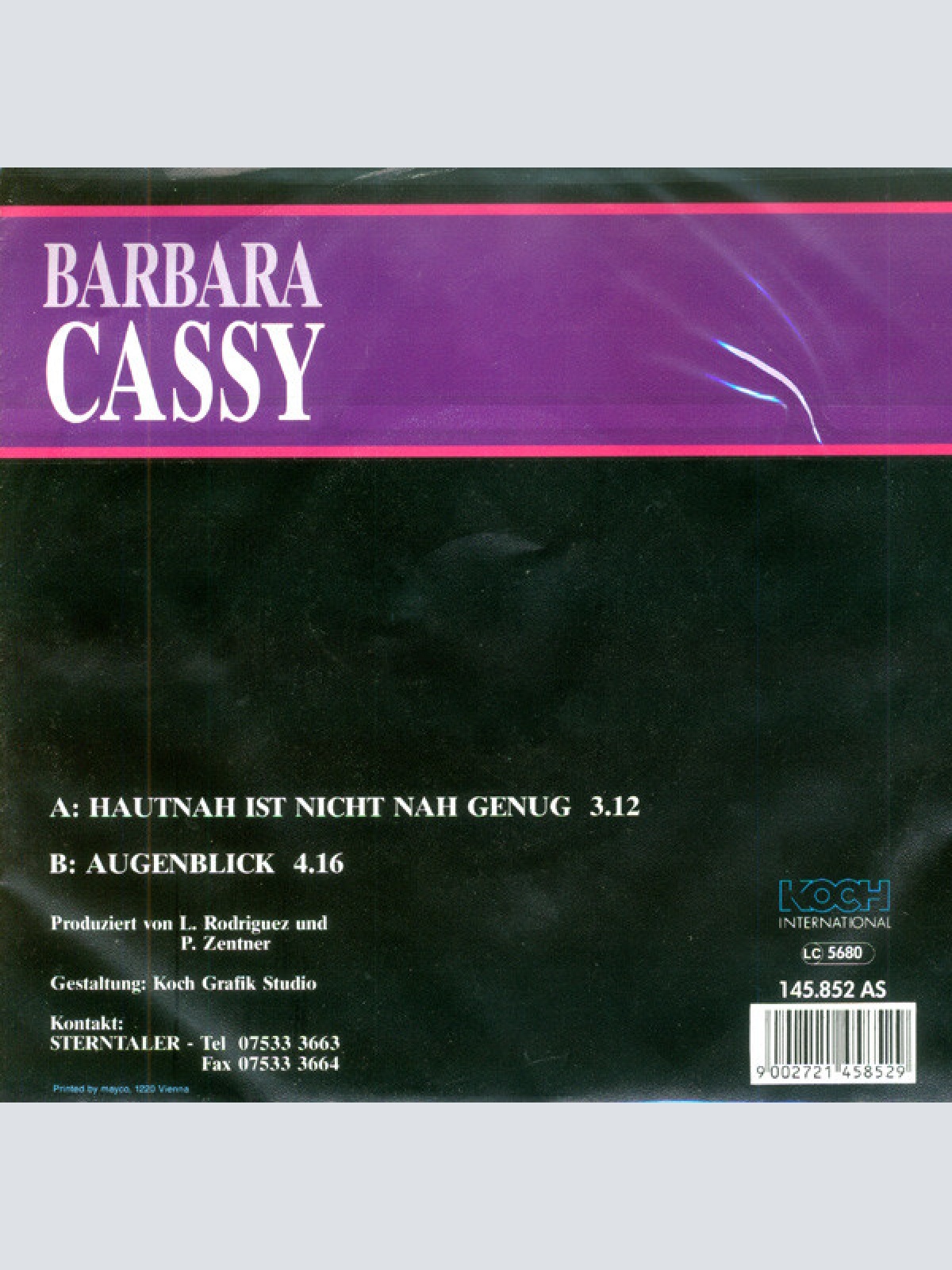 Vinyl / Barbara Cassy - Hautnah Ist Nicht Nah Genug