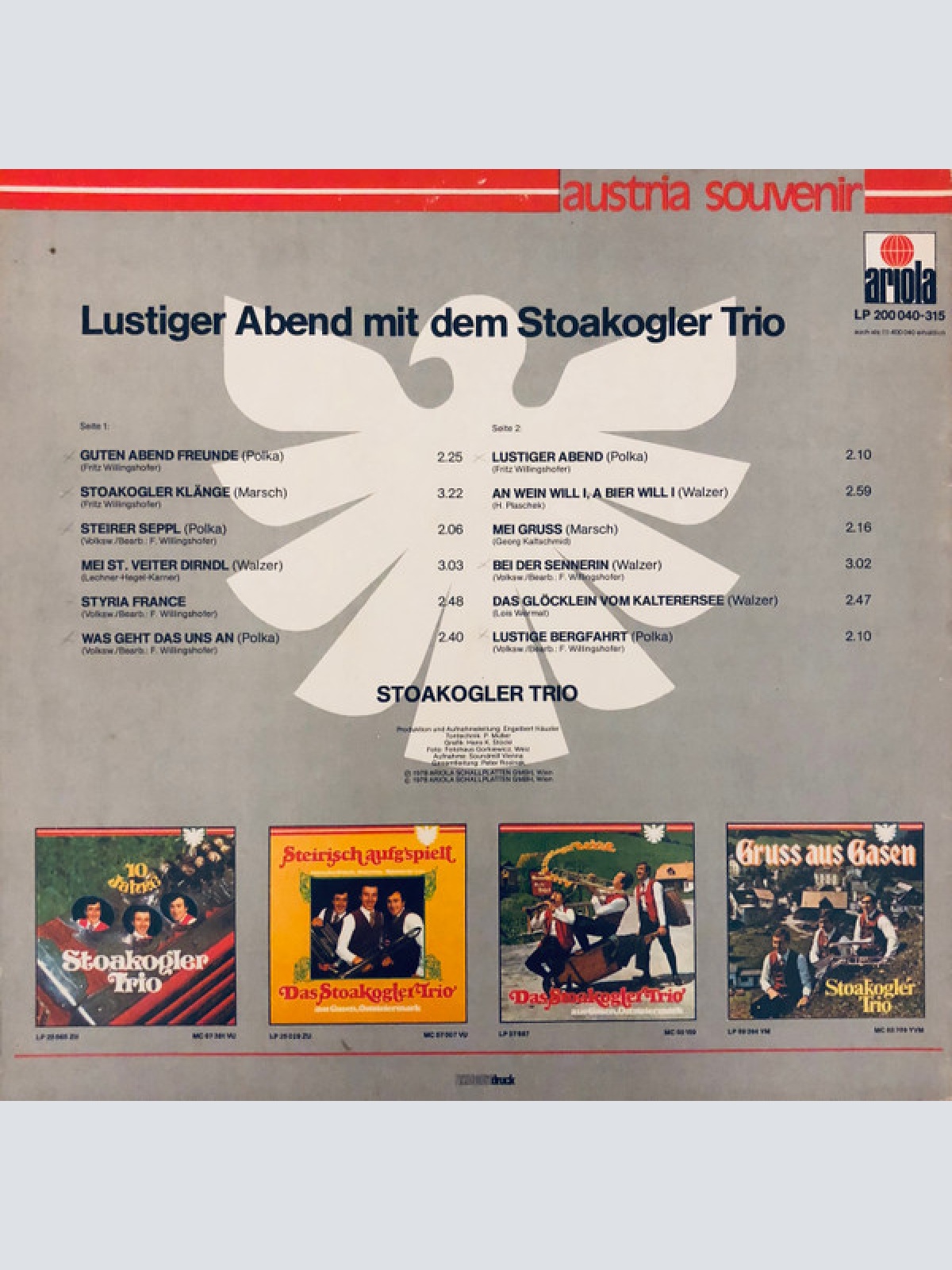 Vinyl / Stoakogler Trio - Lustiger Abend Mit Dem Stoakogler Trio