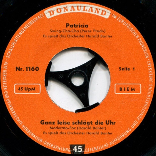 Vinyl / Orchester Harald Banter - Patricia / Ganz Leise Schlägt Die Uhr / Petite Fleur / Why Wait