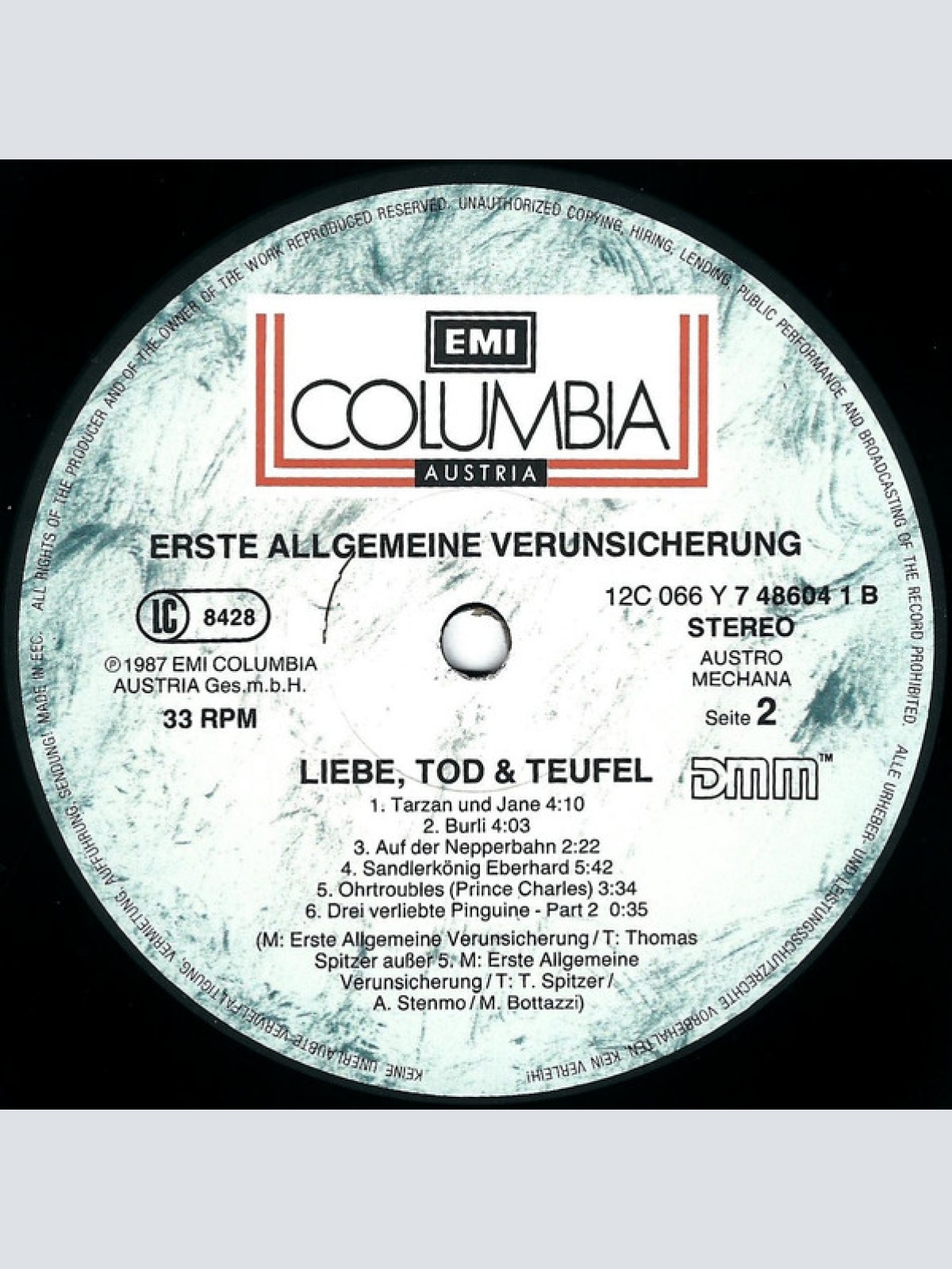 Vinyl / Verunsicherung (Erste Allgemeine)* - Liebe, Tod & Teufel (Teil 1)