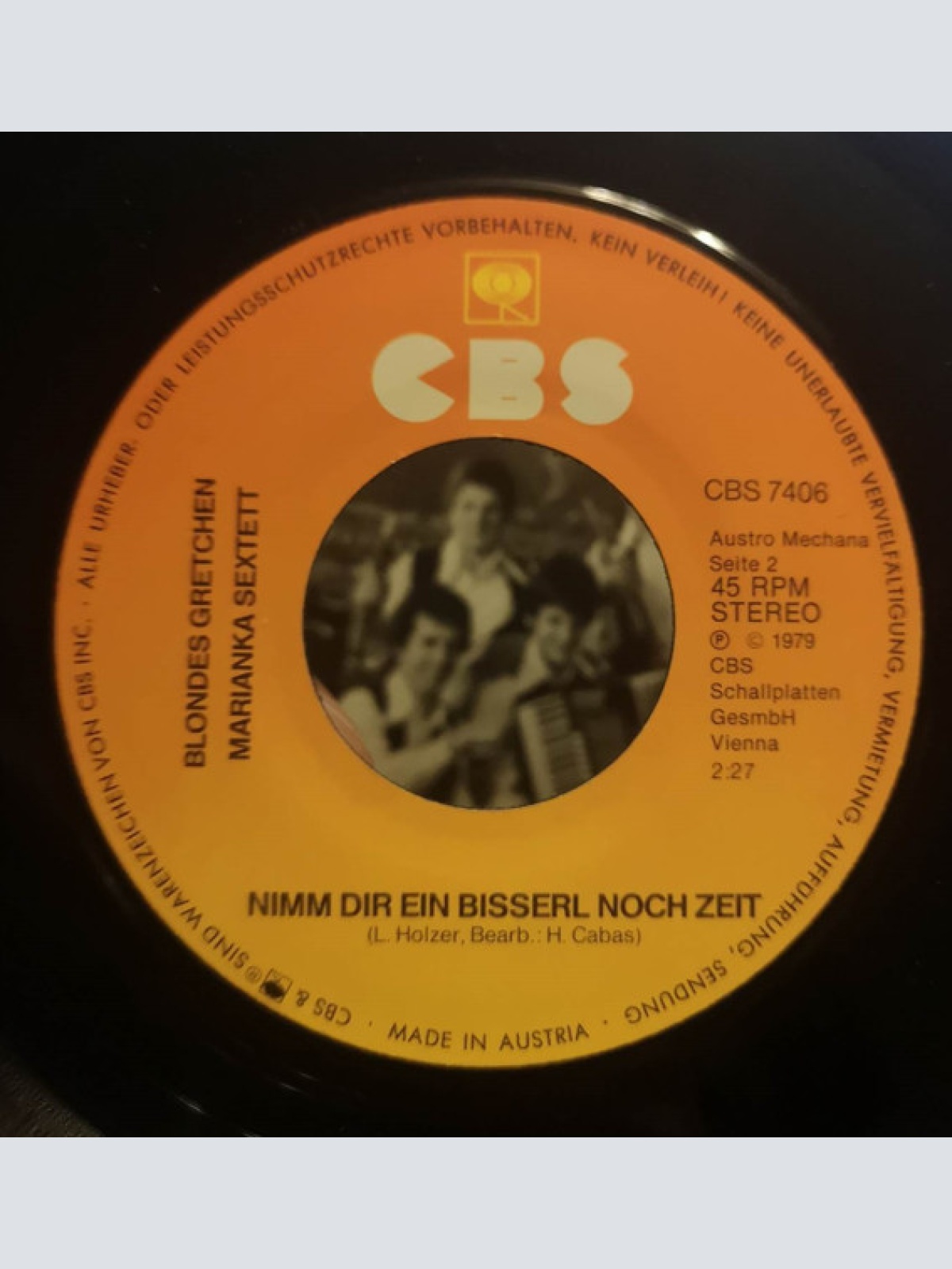 Vinyl / Marianka Sextett - Blondes Gretchen / Nimm Dir Ein Bisserl Noch Zeit