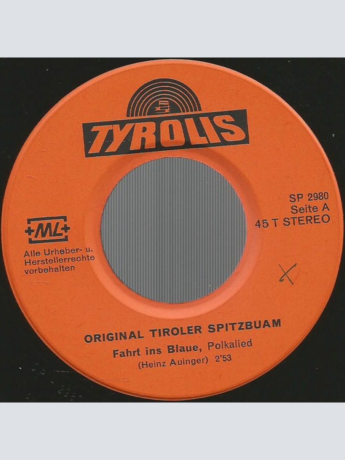 Vinyl / Orig. Tiroler Spitzbuam* - Fahrt Ins Blaue