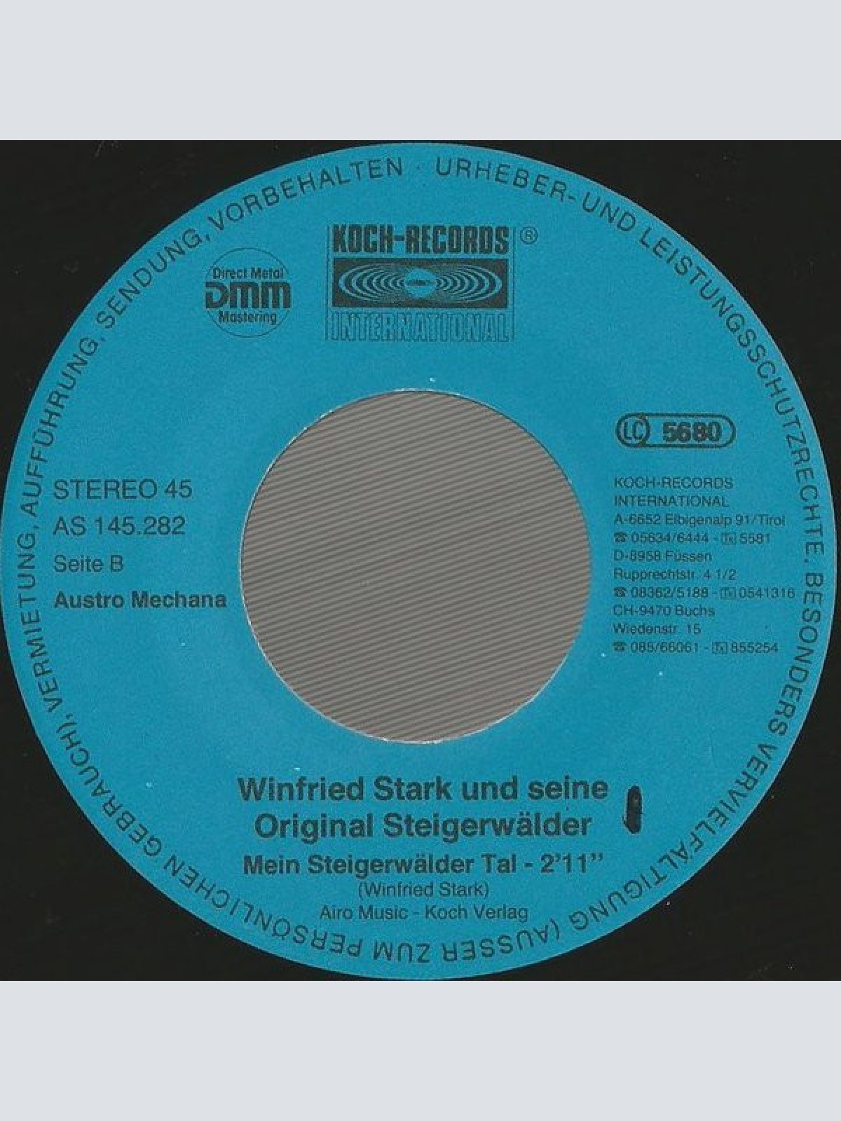 Vinyl / Winfried Stark Und Seine Original Steigerwälder - Wir Gratulieren