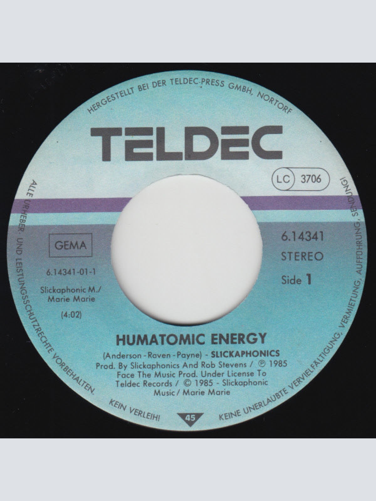 Vinyl / Slickaphonics - Humatomic Energy / Close The Door