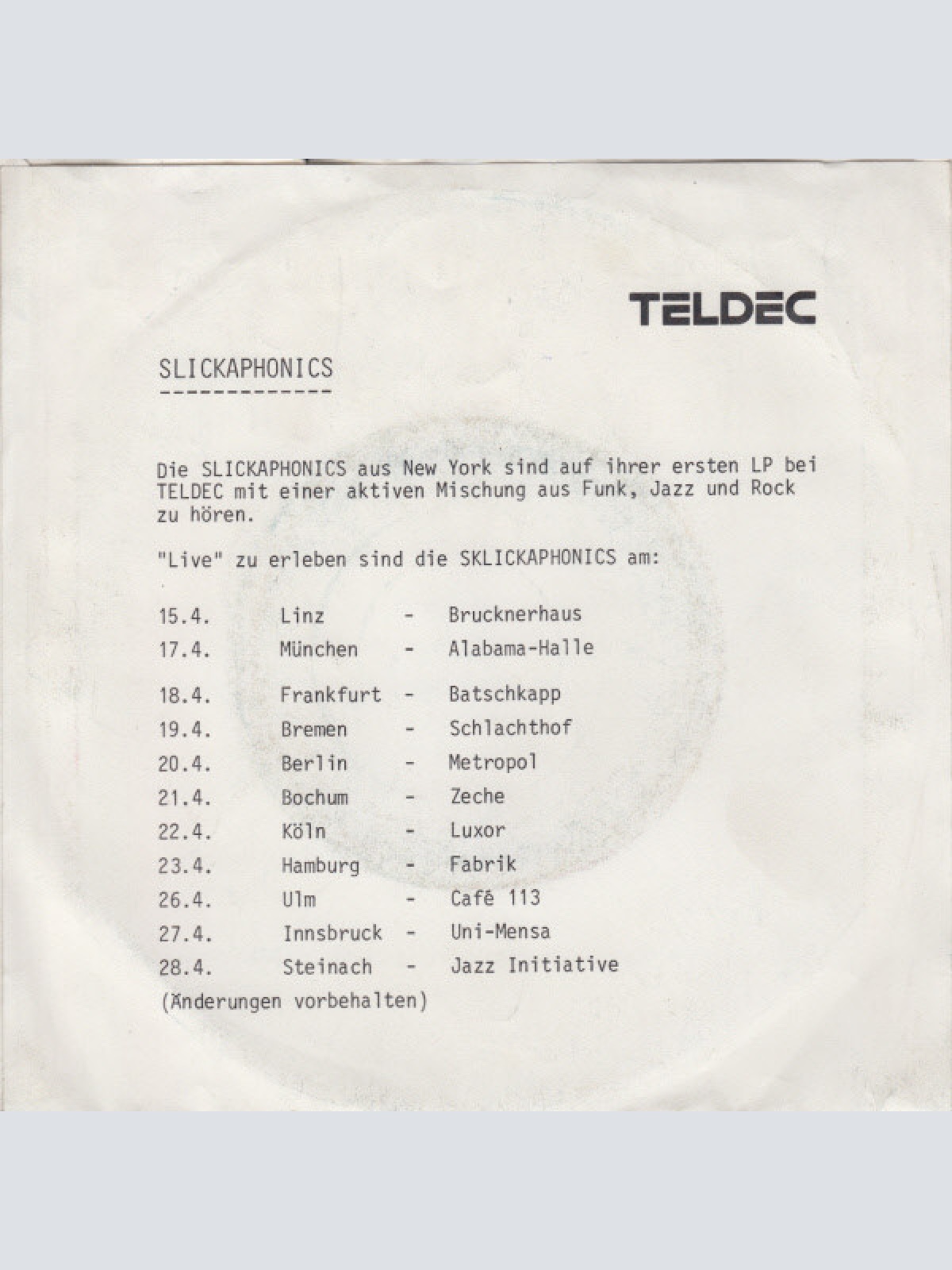 Vinyl / Slickaphonics - Humatomic Energy / Close The Door