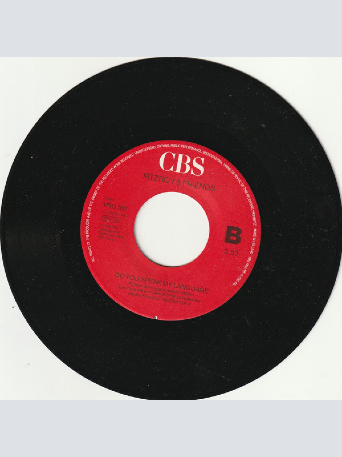 Vinyl / Eisberg Duo*, Fitzroy & Friends - Hessen / Do You Speak My Language