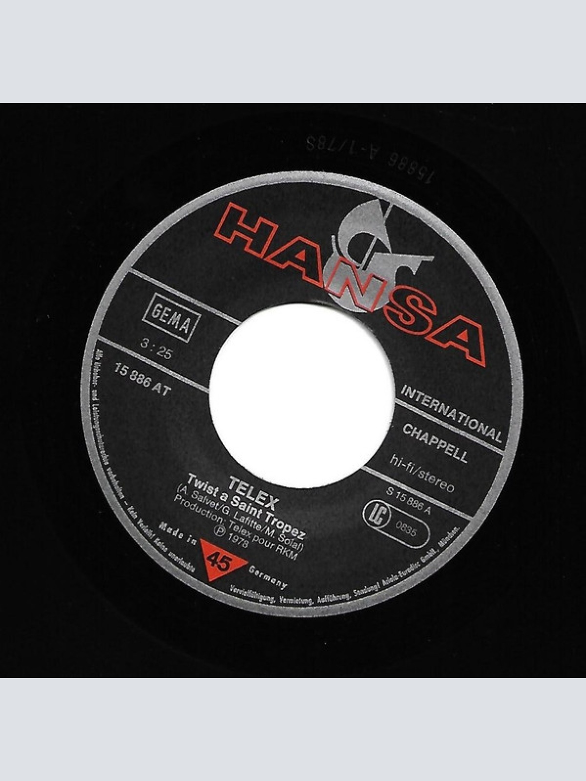 Vinyl / Telex - Twist A Saint Tropez