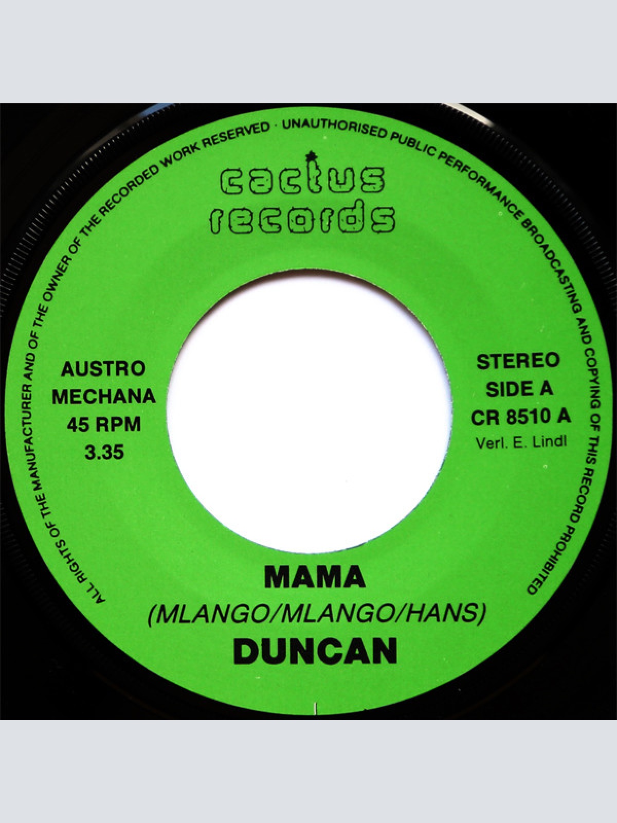 Vinyl / Duncan* - Mama