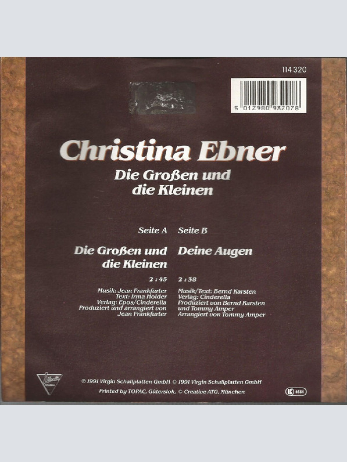 Vinyl / Christina Ebner - Die Großen Und Die Kleinen