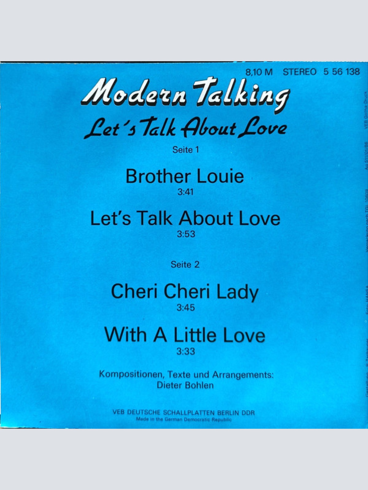 Vinyl / Modern Talking - Let's Talk About Love