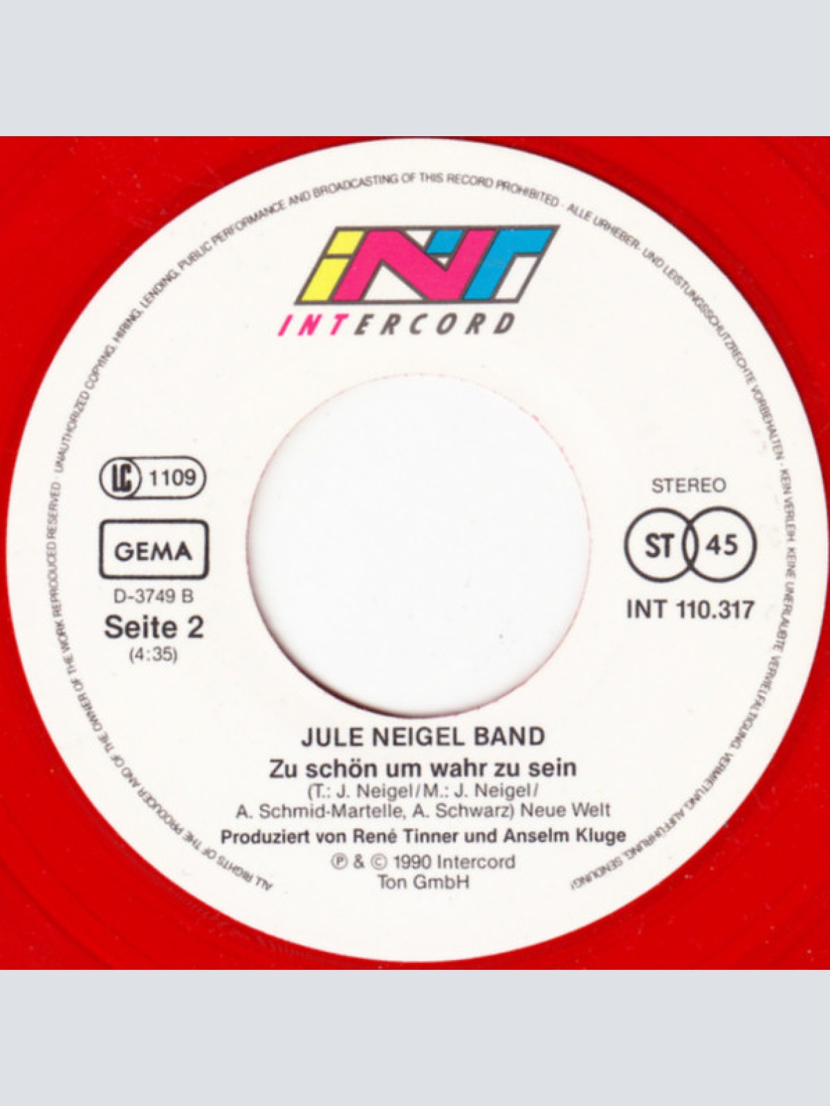 Vinyl / Jule Neigel Band - So Wie Noch Nie
