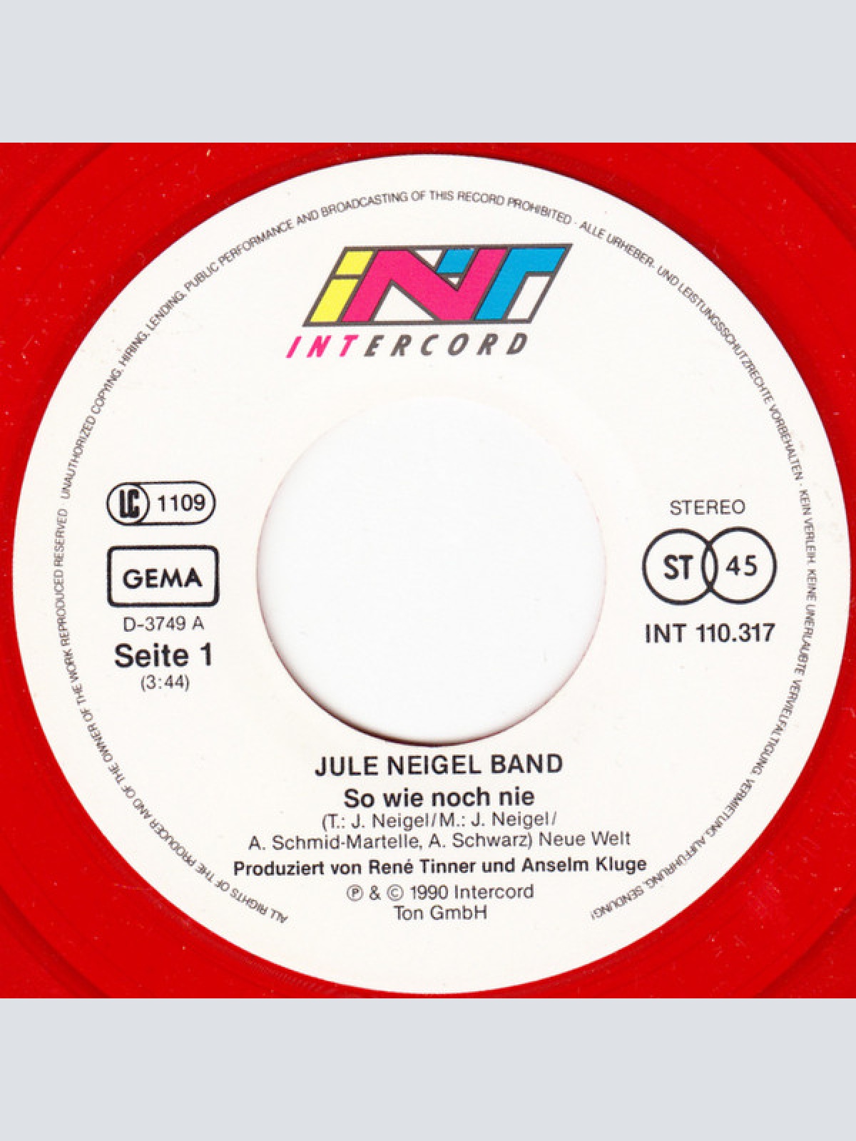 Vinyl / Jule Neigel Band - So Wie Noch Nie