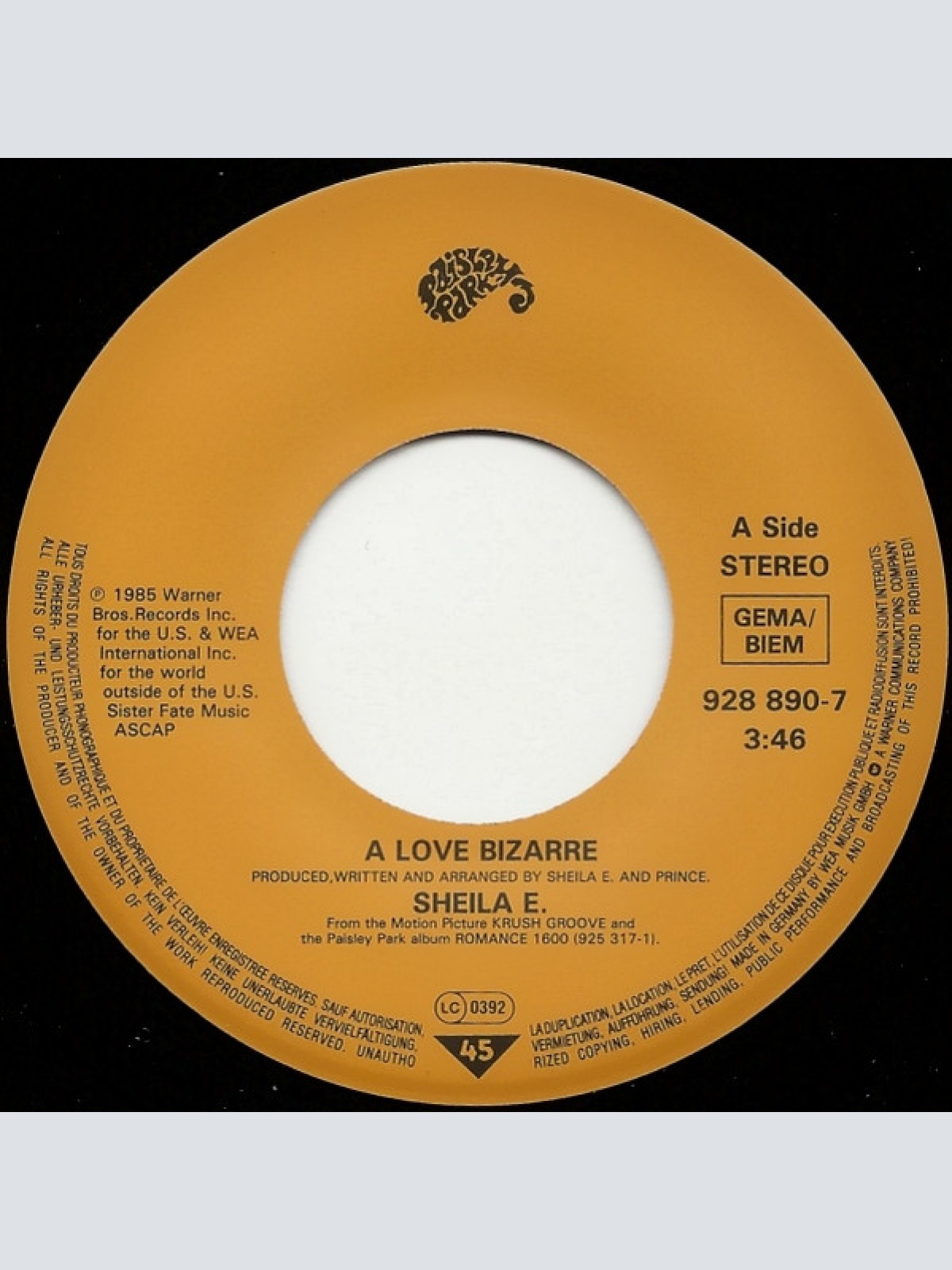 Vinyl / Sheila E* - A Love Bizarre