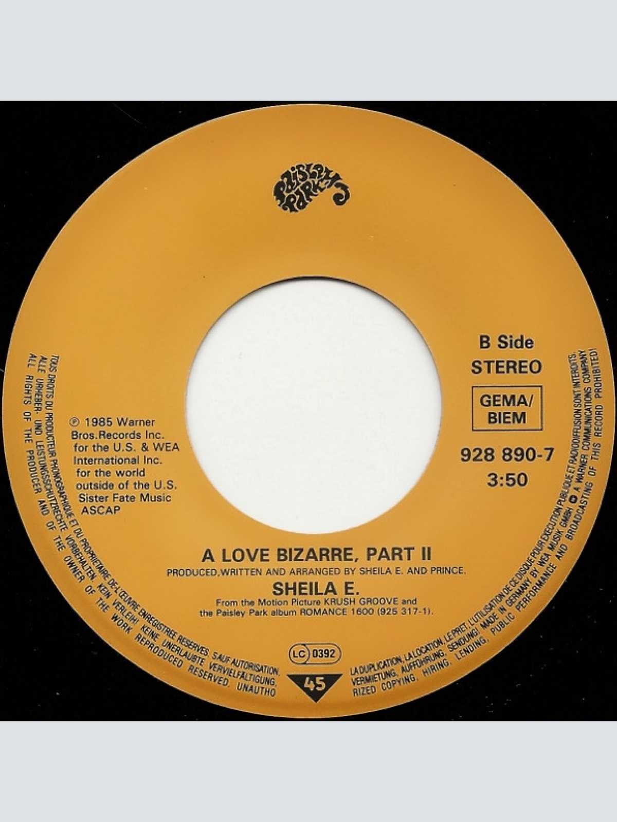 Vinyl / Sheila E* - A Love Bizarre
