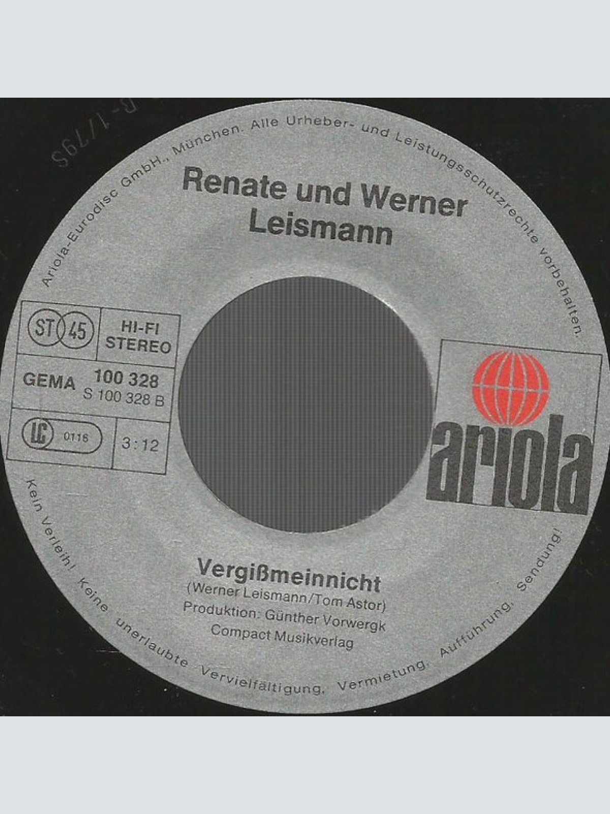 Vinyl / Renate Und Werner Leismann - Lustige Musikanten