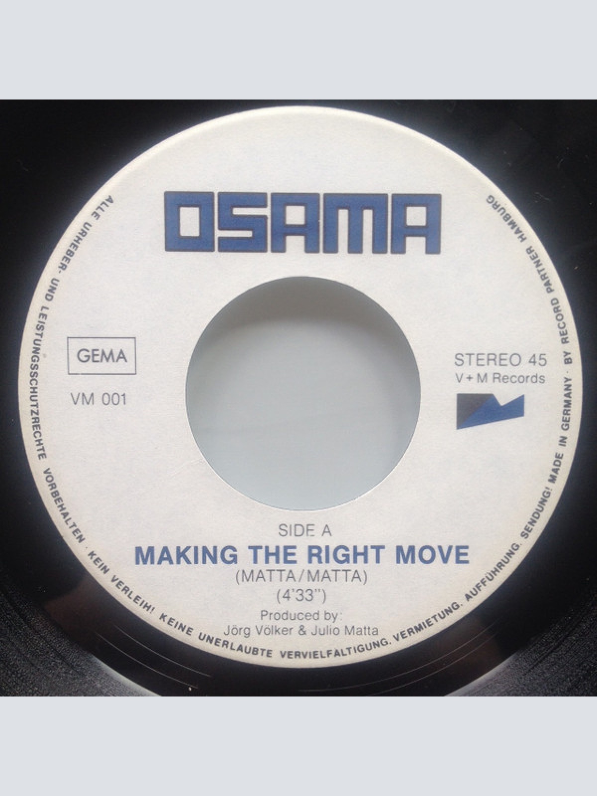 Vinyl / Osama (9) - Making The Right Move