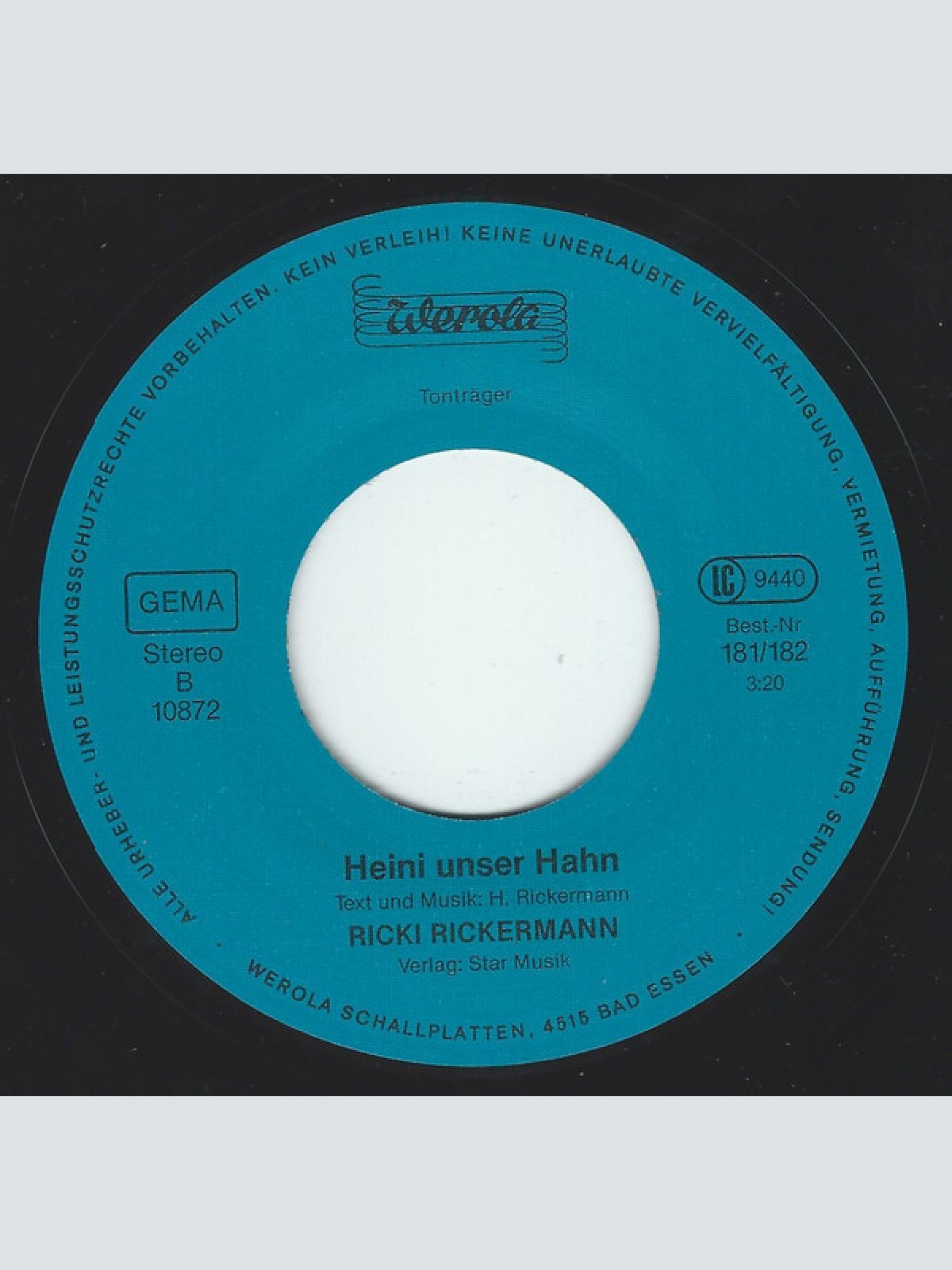 Vinyl / Ricki Rickermann* - Rio Am Rhein