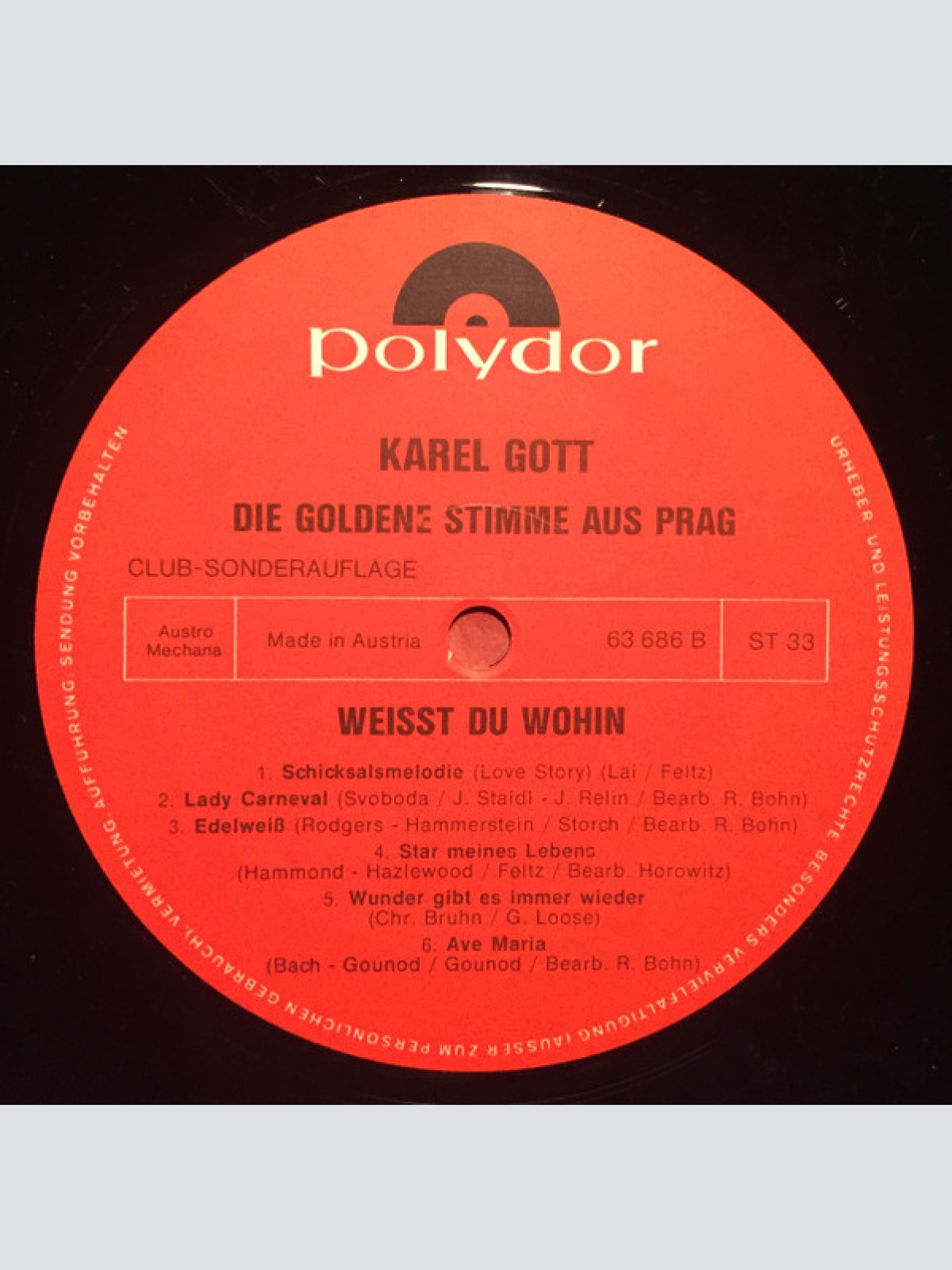 Vinyl / Karel Gott - Weißt Du Wohin