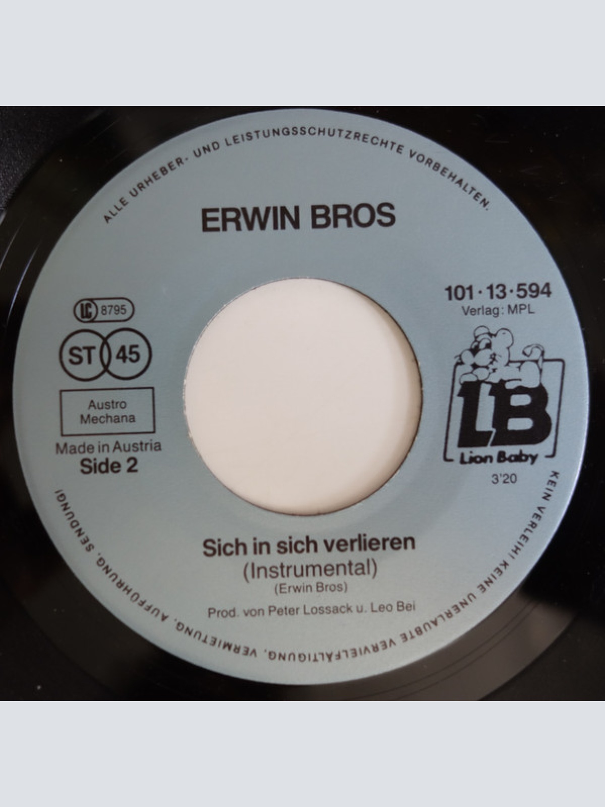 Vinyl / Erwin Bros - Nur Mit Dir