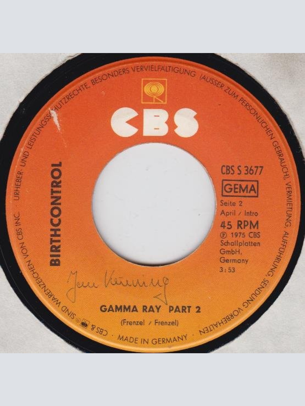 Vinyl / Birth Control - Gamma Ray Part 1+2