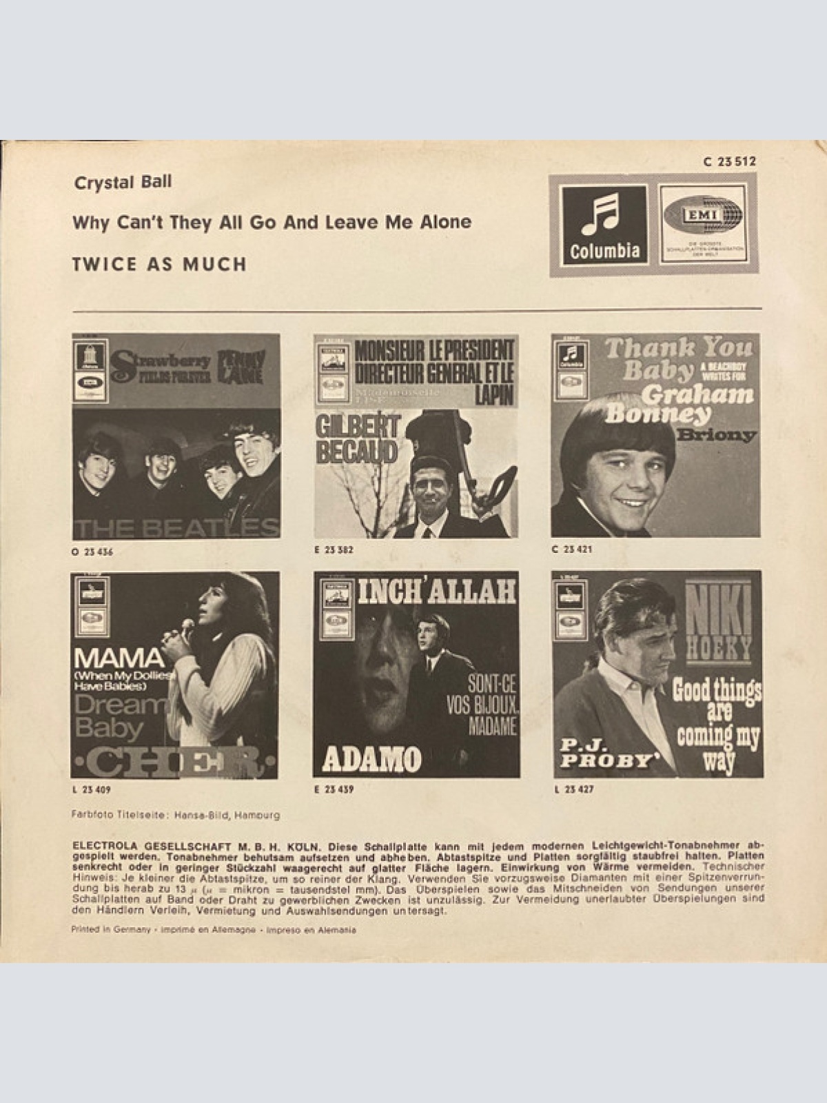 Vinyl / Twice As Much - Crystal Ball