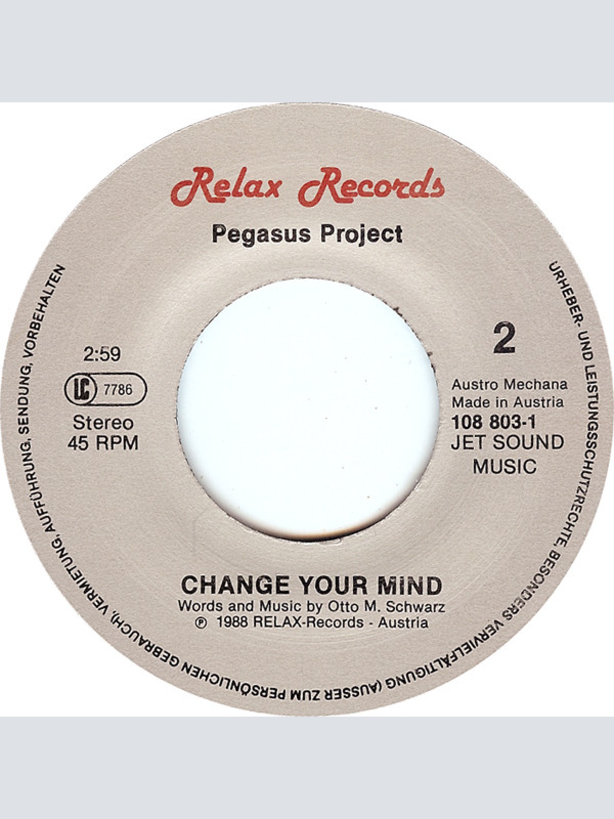 Vinyl / Pegasus Project - America / Change Your Mind