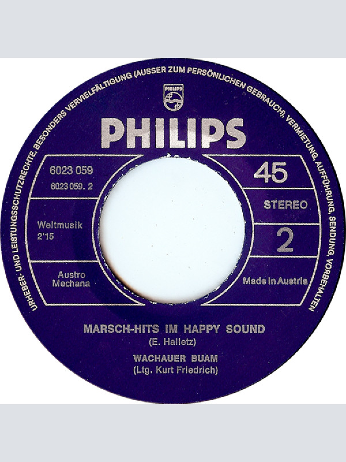 Vinyl / Wachauer Buam*, Sonja Berger - Schöne Maid