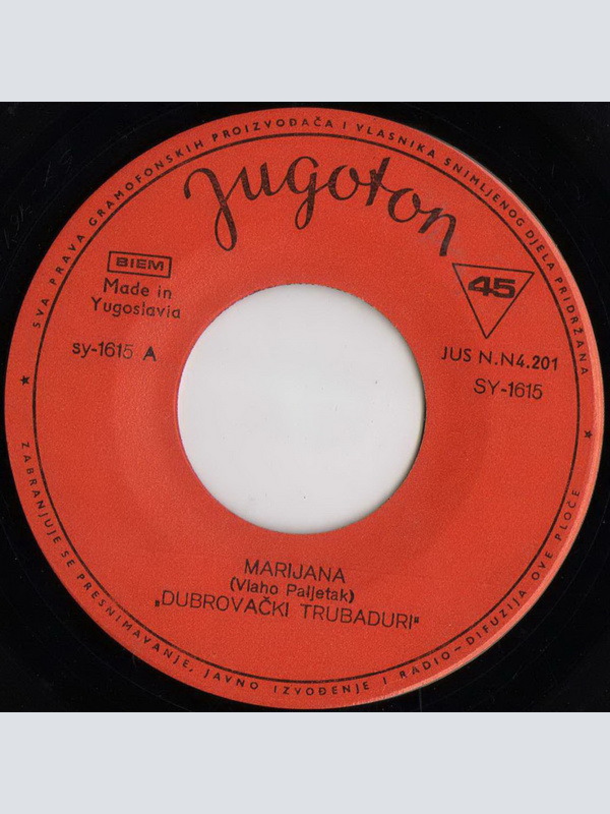 Vinyl / Dubrovački Trubaduri - Marijana  / Luda Pjesma