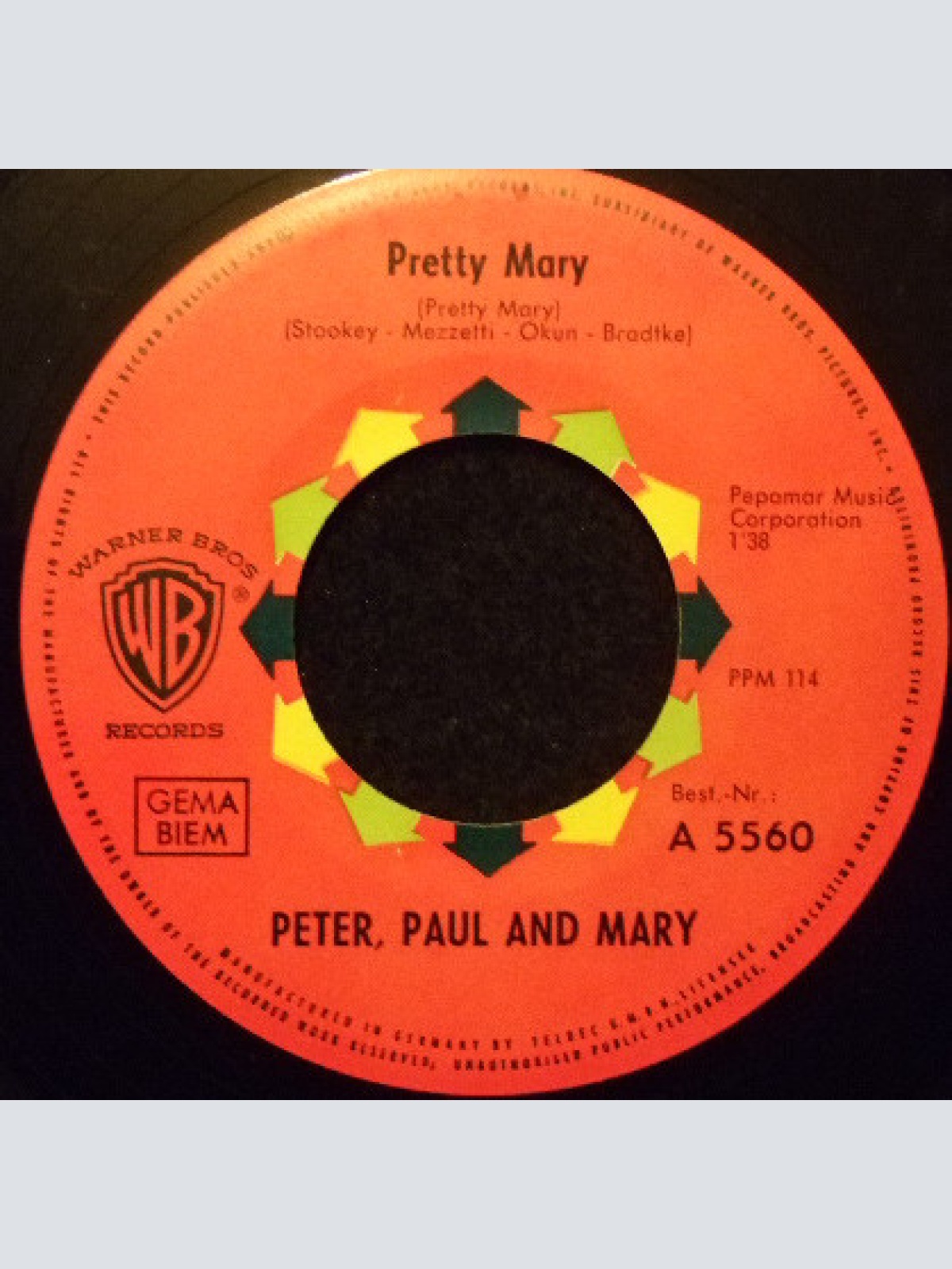 Vinyl / Peter, Paul & Mary - Die Antwort Weiß Ganz Allein Der Wind = Blowin' In The Wind / Pretty Mary