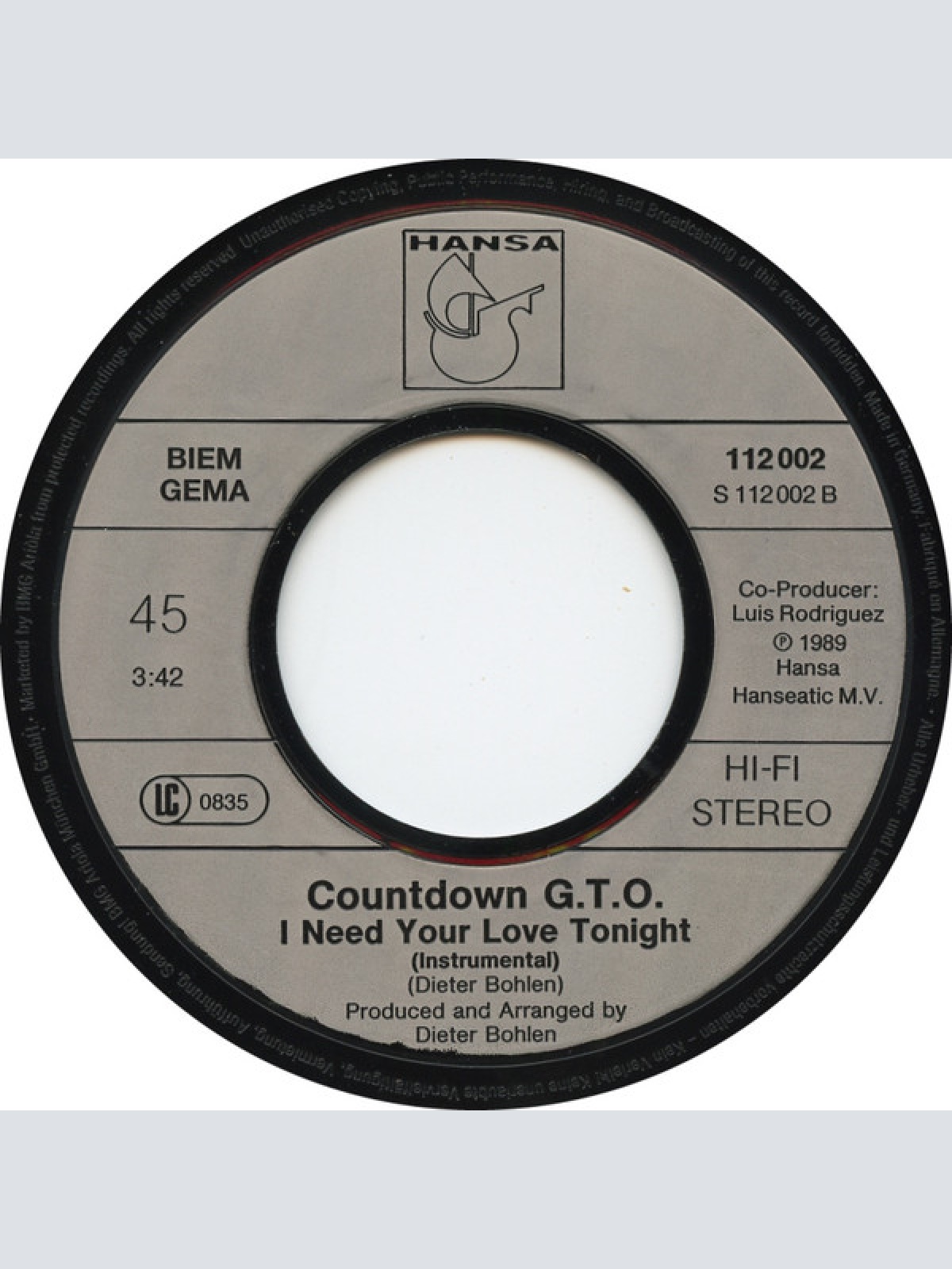 Vinyl / Marianne Rosenberg - I Need Your Love Tonight