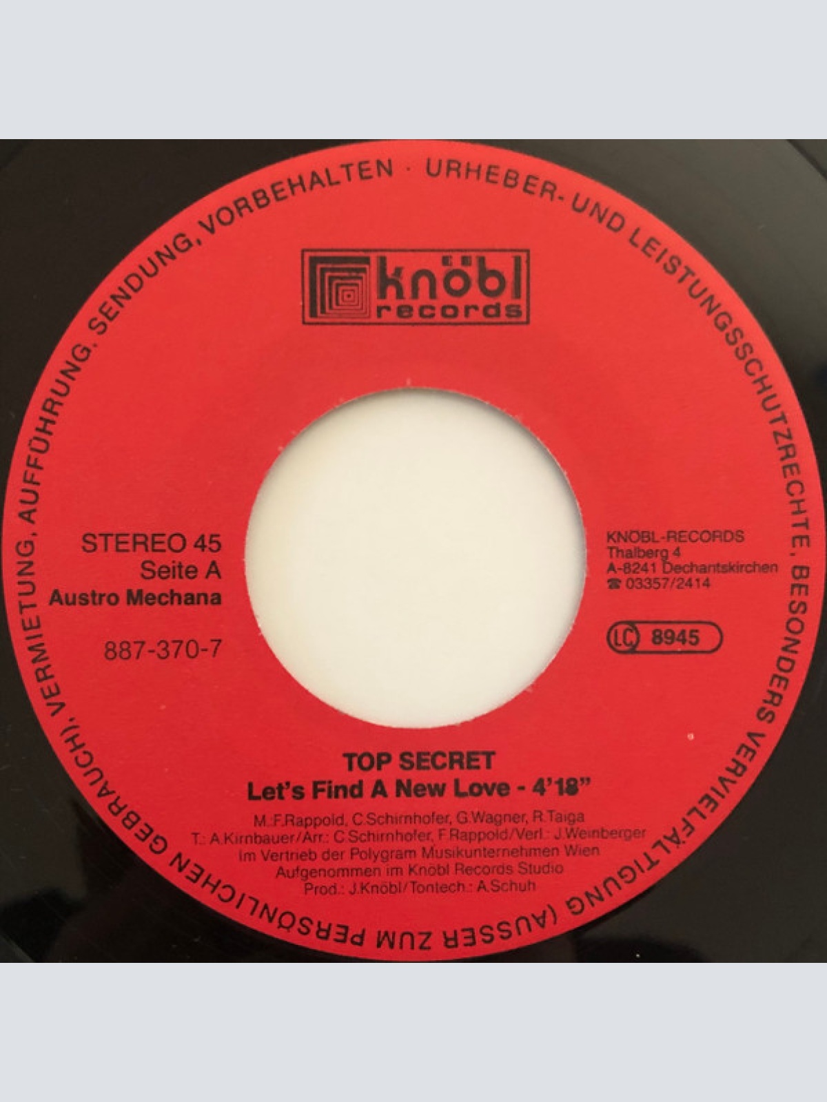 Vinyl / Top Secret (18) - Let's Find A New Love
